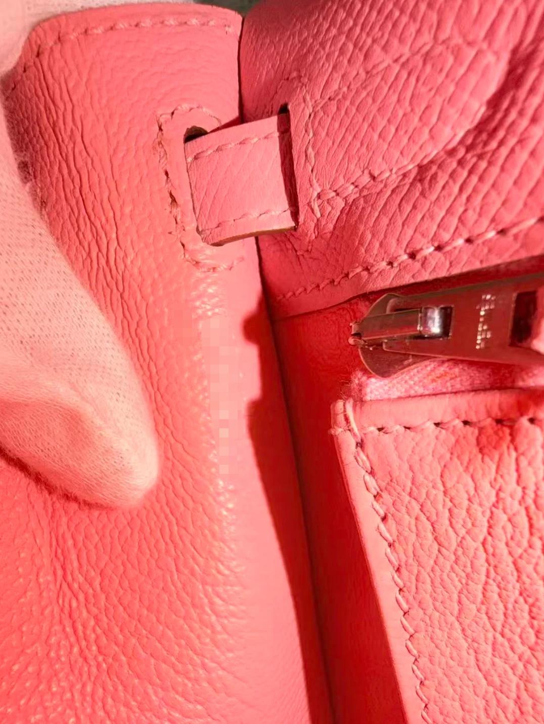 ランク SA HERMÈS エルメス ケリー25 セリエ ローズコンフェッティ (1Q) エプソン シルバー金具 X刻印 (2016) - 25