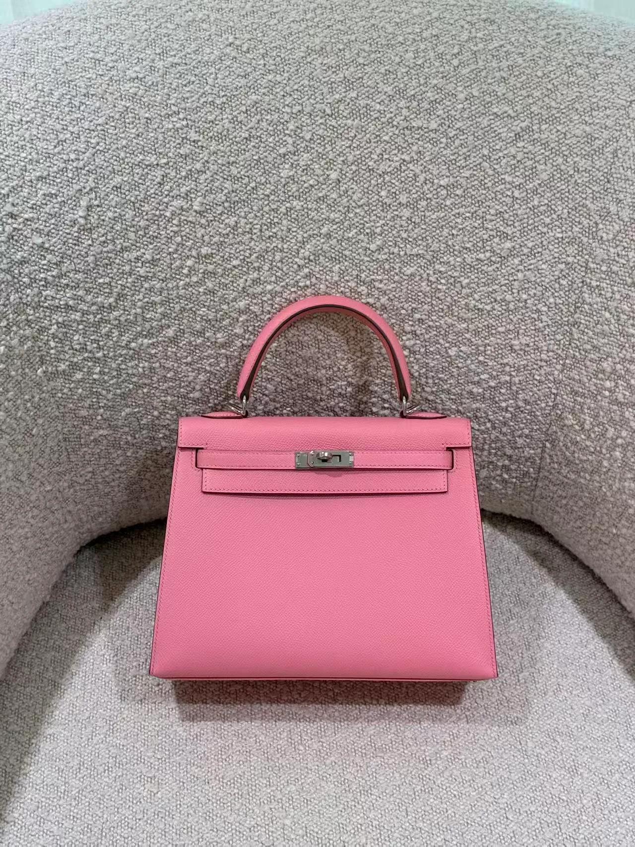 ランク SA HERMÈS エルメス ケリー25 セリエ ローズコンフェッティ (1Q) エプソン シルバー金具 X刻印 (2016) - 3