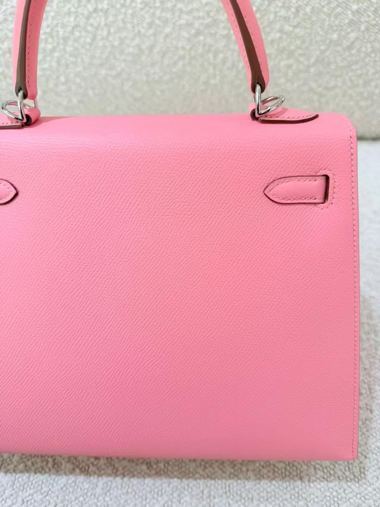 ランク SA HERMÈS エルメス ケリー25 セリエ ローズコンフェッティ (1Q) エプソン シルバー金具 X刻印 (2016) - 7
