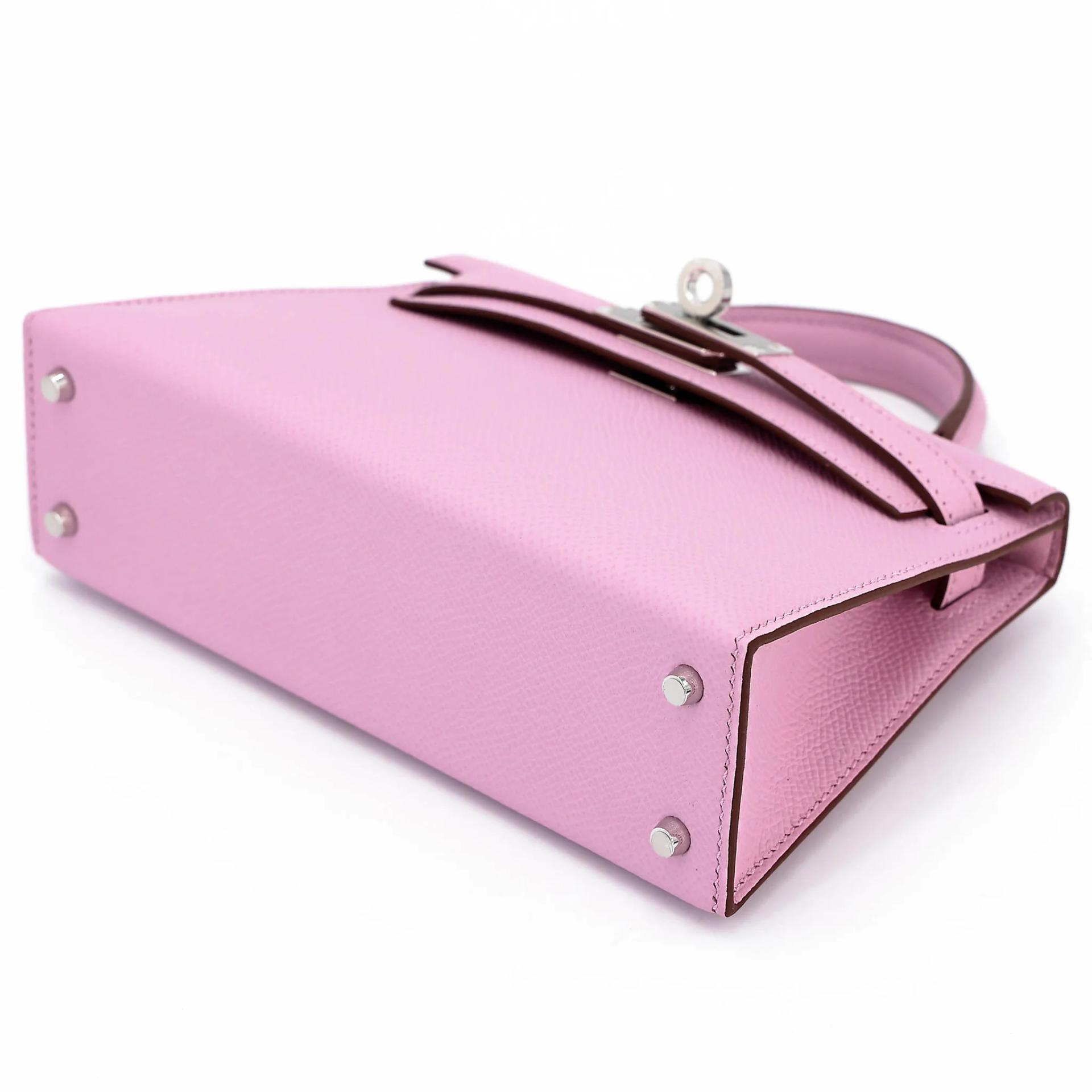 Brand New ( Rank N ) HERMÈS Mini Kelly II Mauve Sylvestre (X9) Epsom Palladium hardware G (2026) - 4