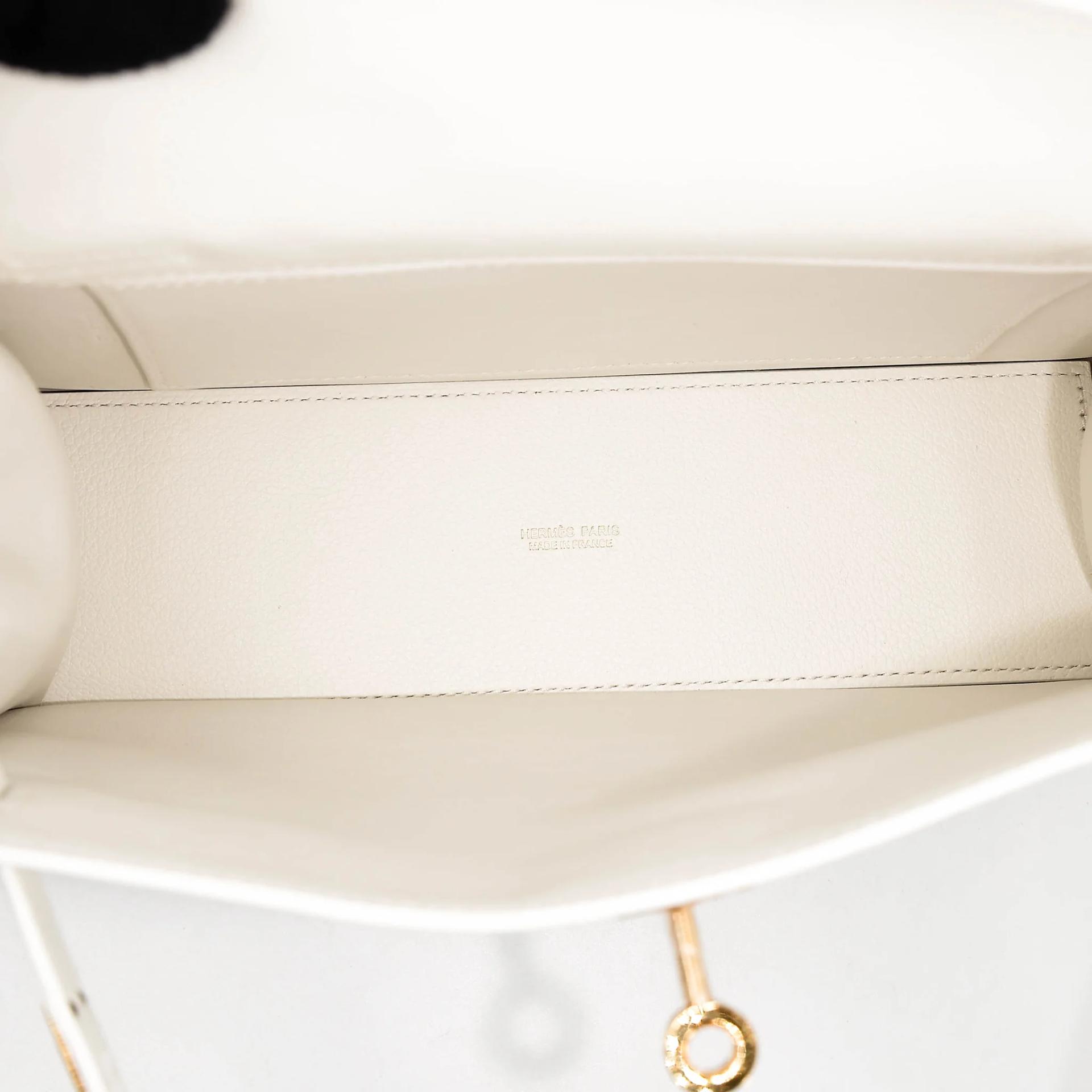 Excellent ( Rank SA ) HERMÈS Kelly Danse New White (0U) Evercolor Gold hardware B (2023) - 26