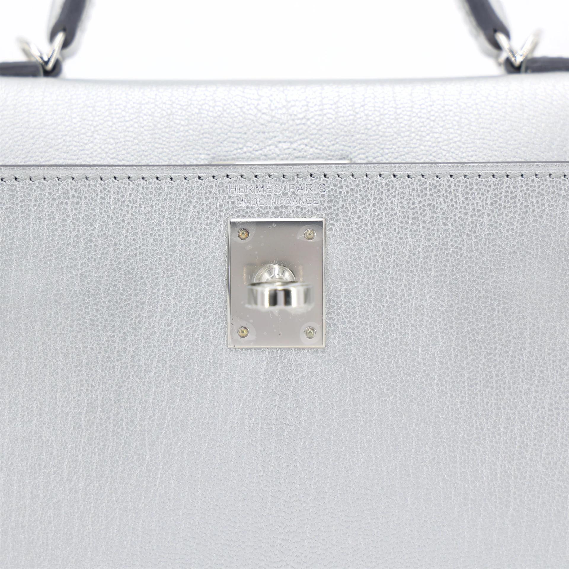 Brand New ( Rank N ) HERMÈS Mini Kelly II Argent (05) Chamkila Palladium hardware K (2025) - 10