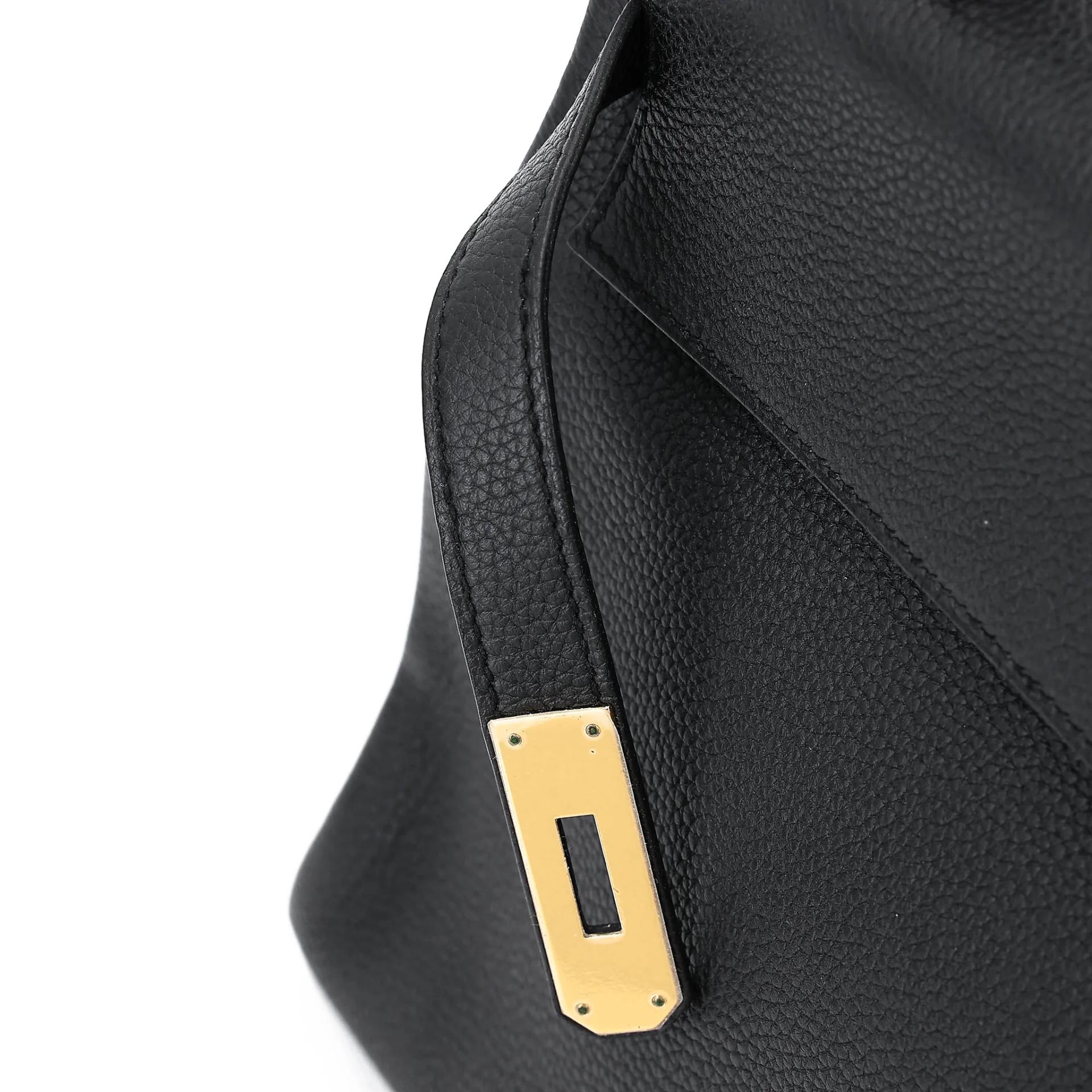 Unused ( Rank NS ) HERMÈS Kelly 32 Noir (89) Togo Gold hardware A (2017) - 13