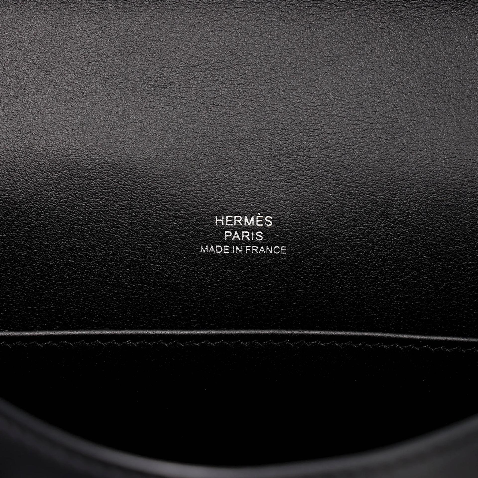 Brand New ( Rank N ) HERMÈS Kelly Pochette Noir (89) Swift Palladium hardware G (2026) - 14