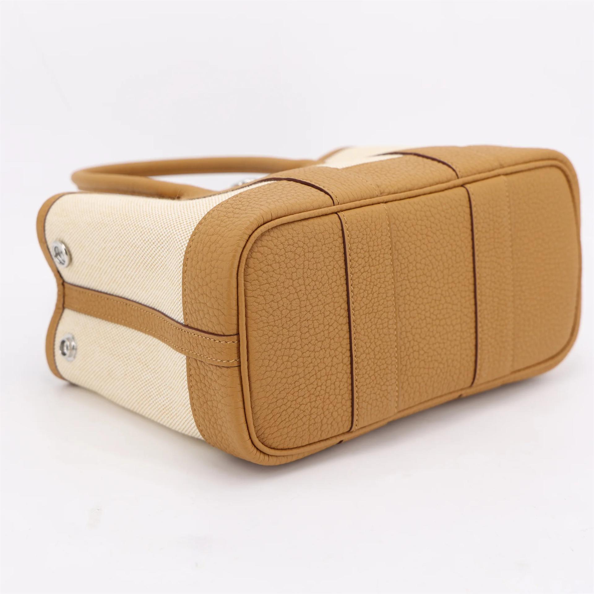 Brand New ( Rank N ) HERMÈS Neo Garden Party 23 Sesame (2S) Toile H canvas Negonda Palladium hardware G (2026) - 6