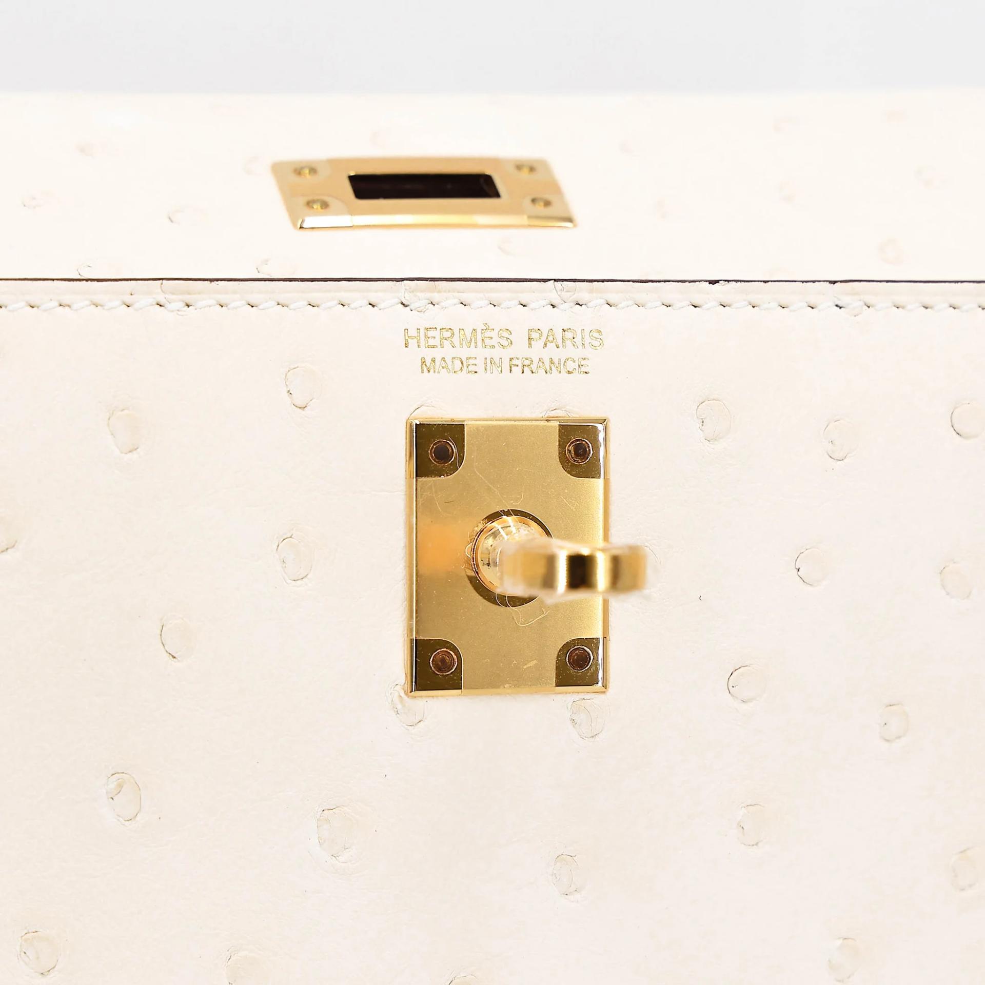 Unused ( Rank NS ) HERMÈS Kelly Danse Nata (I2) Ostrich Gold hardware W (2024) - 12