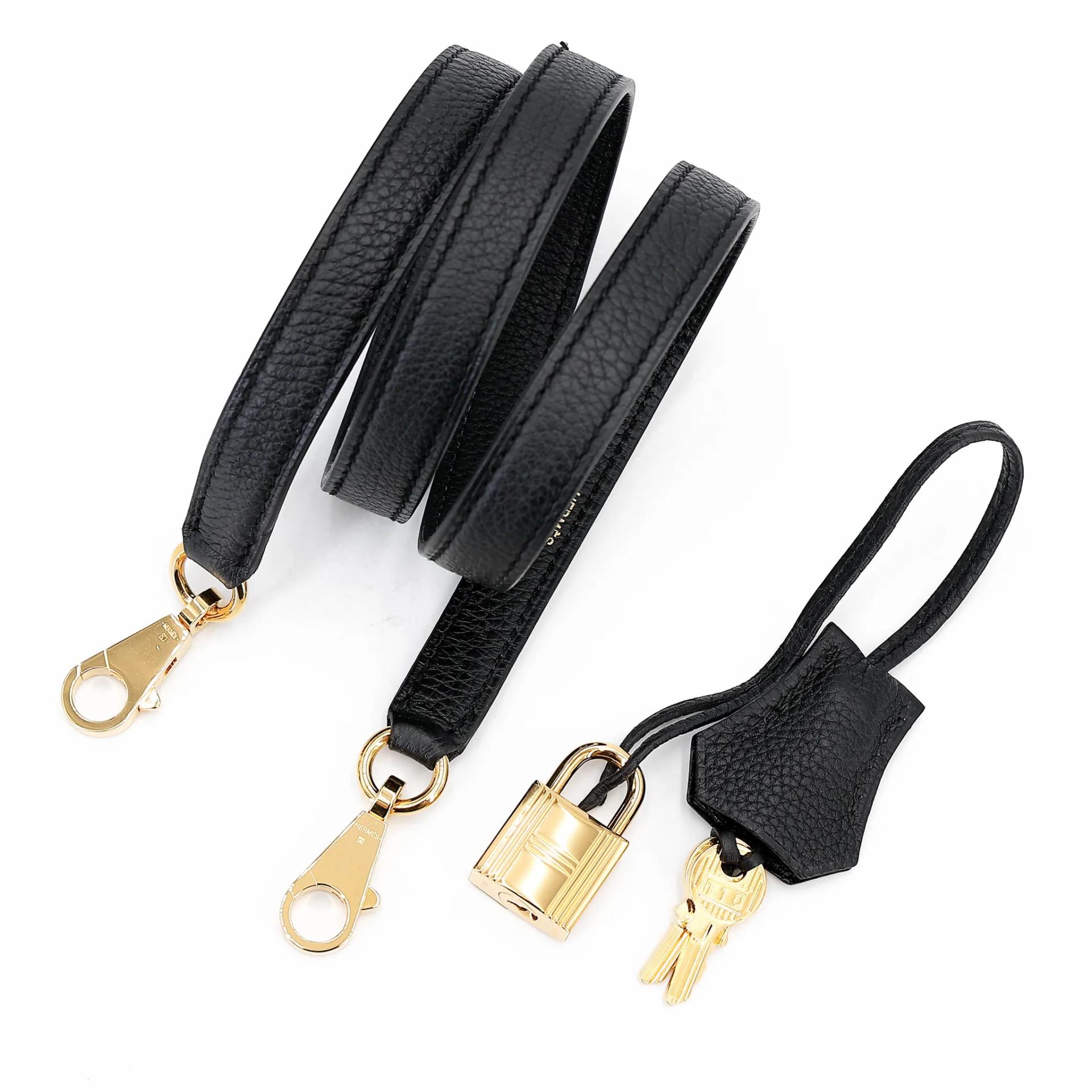 Unused ( Rank NS ) HERMÈS Kelly 32 Noir (89) Togo Gold hardware A (2017) - 27