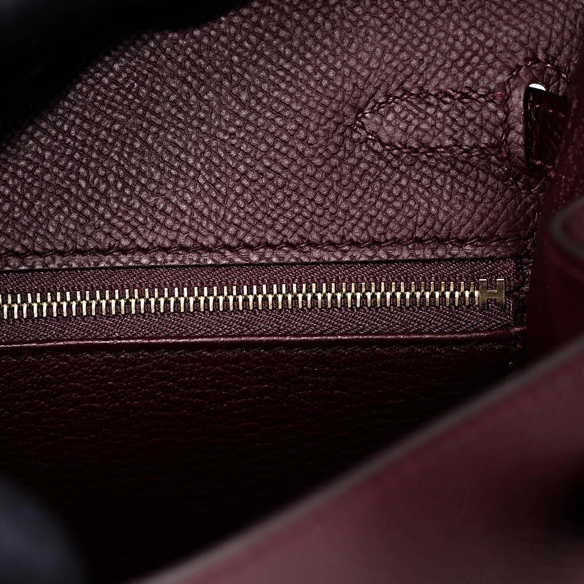 Excellent ( Rank SA ) HERMÈS Kelly 25 Sellier Rouge H (55) Epsom Gold hardware A (2017) - 23