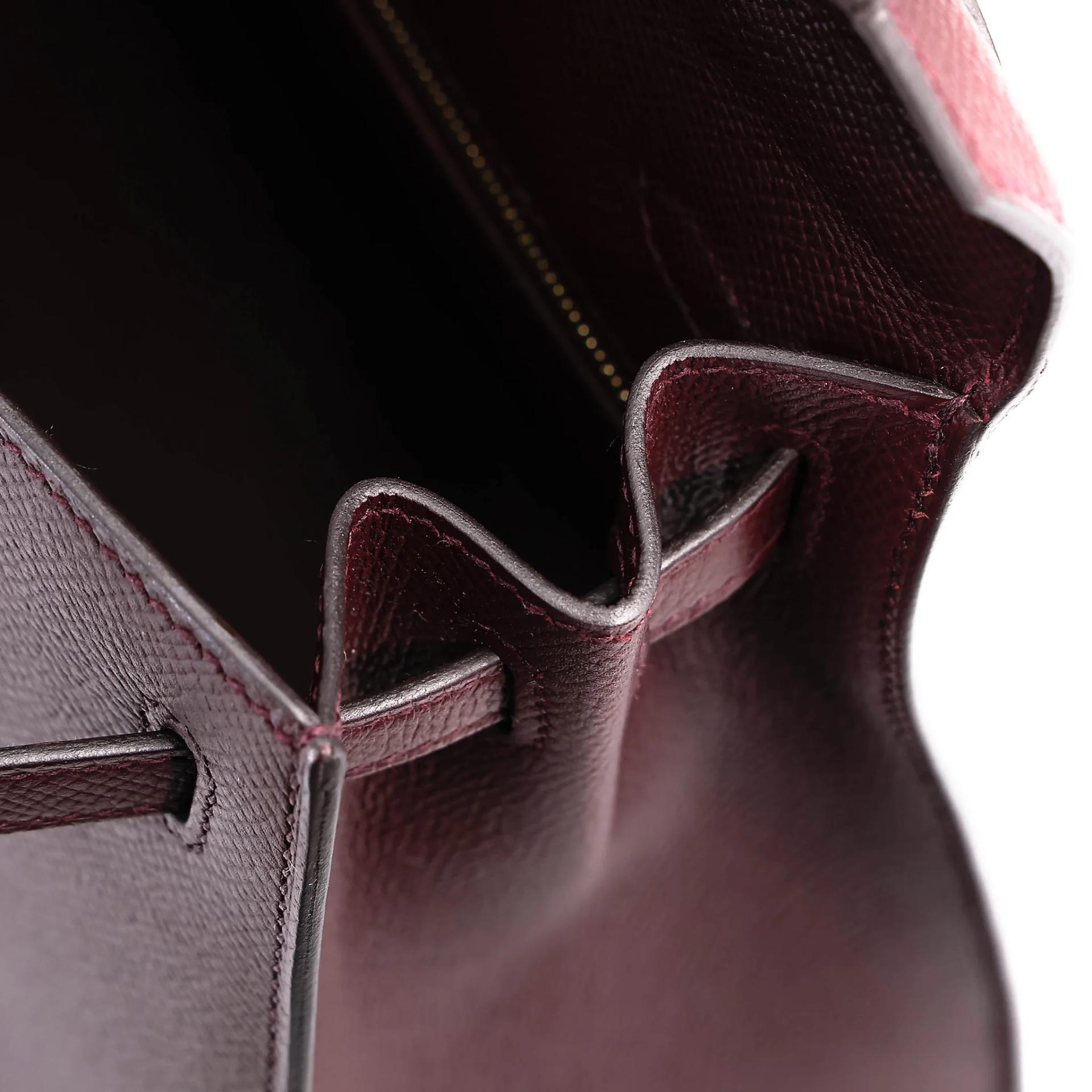 Excellent ( Rank SA ) HERMÈS Kelly 25 Sellier Rouge H (55) Epsom Gold hardware A (2017) - 25