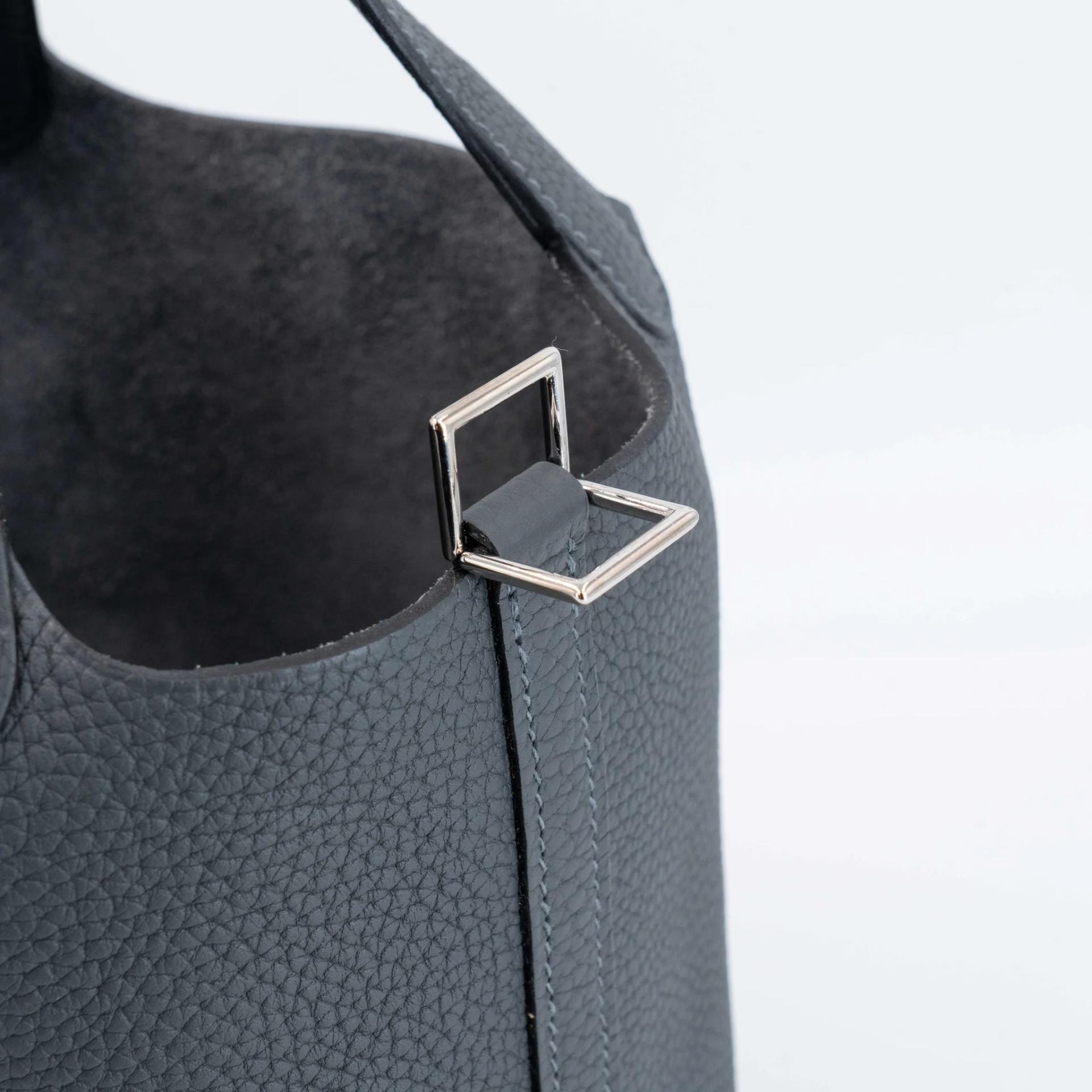 Unused ( Rank NS ) HERMÈS Picotin Lock PM Gris misty (H0) Clemence Palladium hardware W (2024) - 7