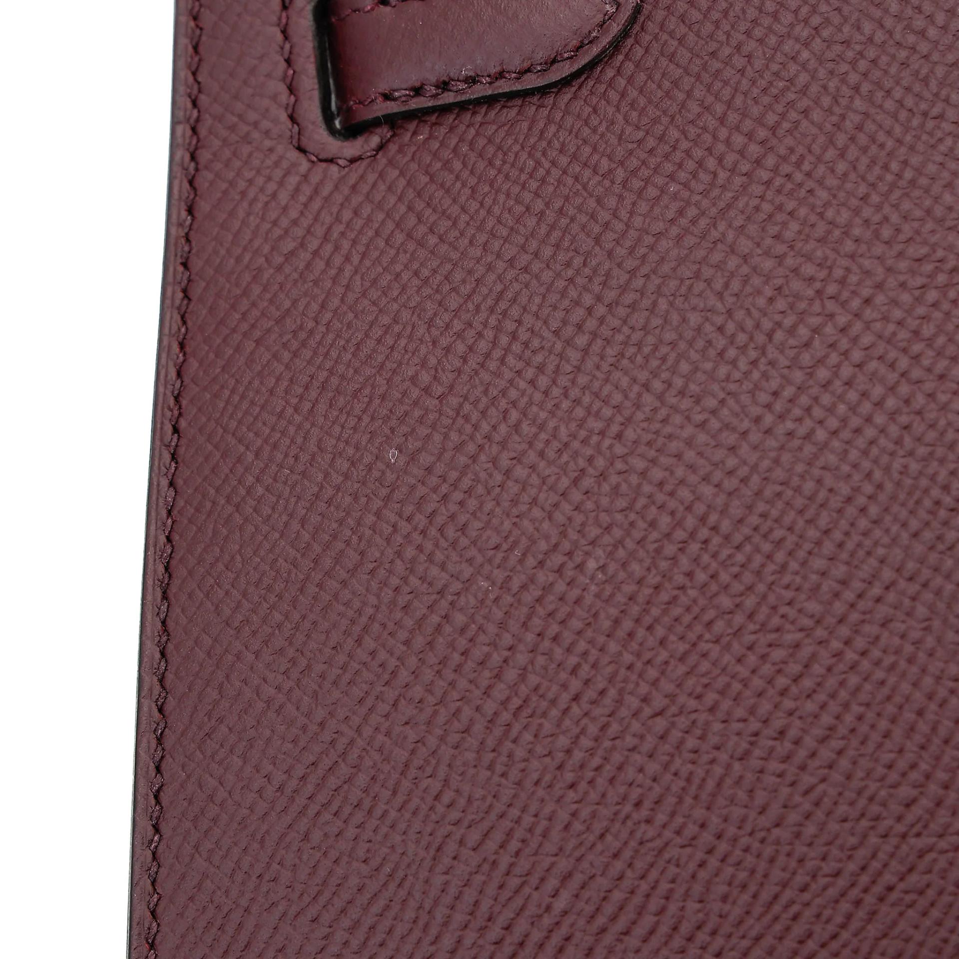 Excellent ( Rank SA ) HERMÈS Kelly 25 Sellier Rouge H (55) Epsom Gold hardware A (2017) - 13
