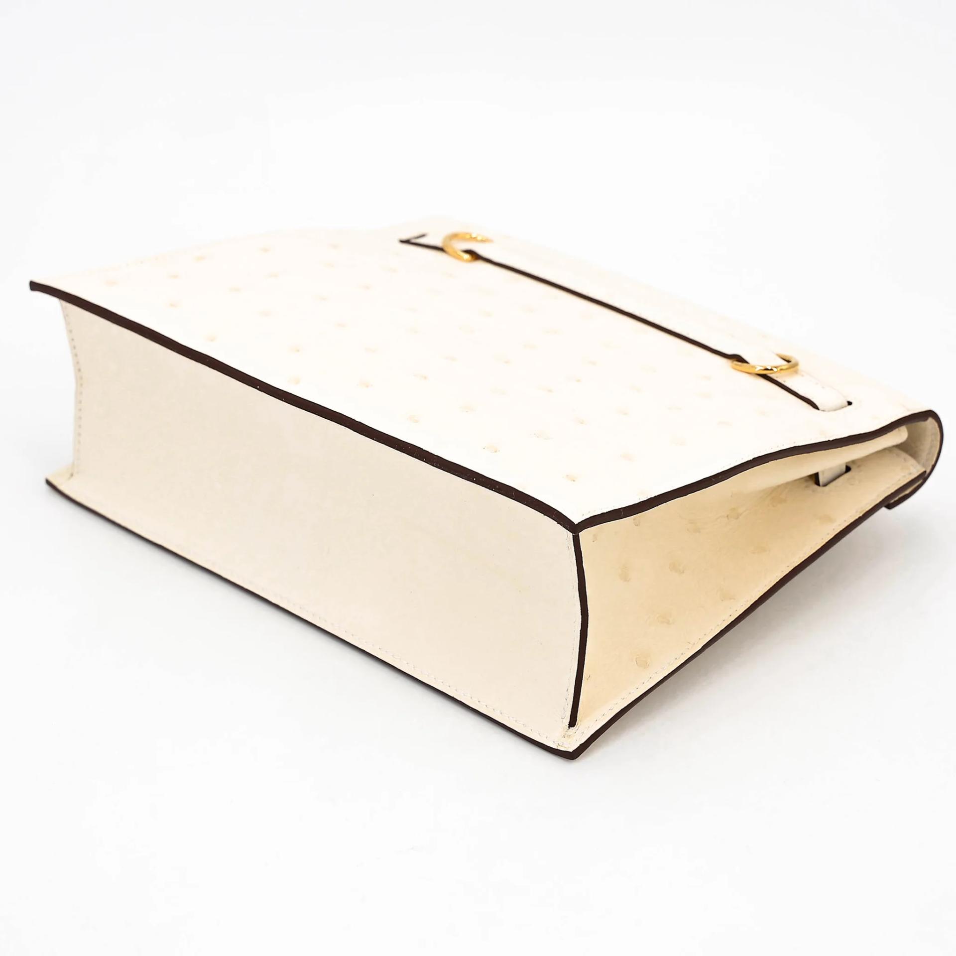 Unused ( Rank NS ) HERMÈS Kelly Danse Nata (I2) Ostrich Gold hardware W (2024) - 5
