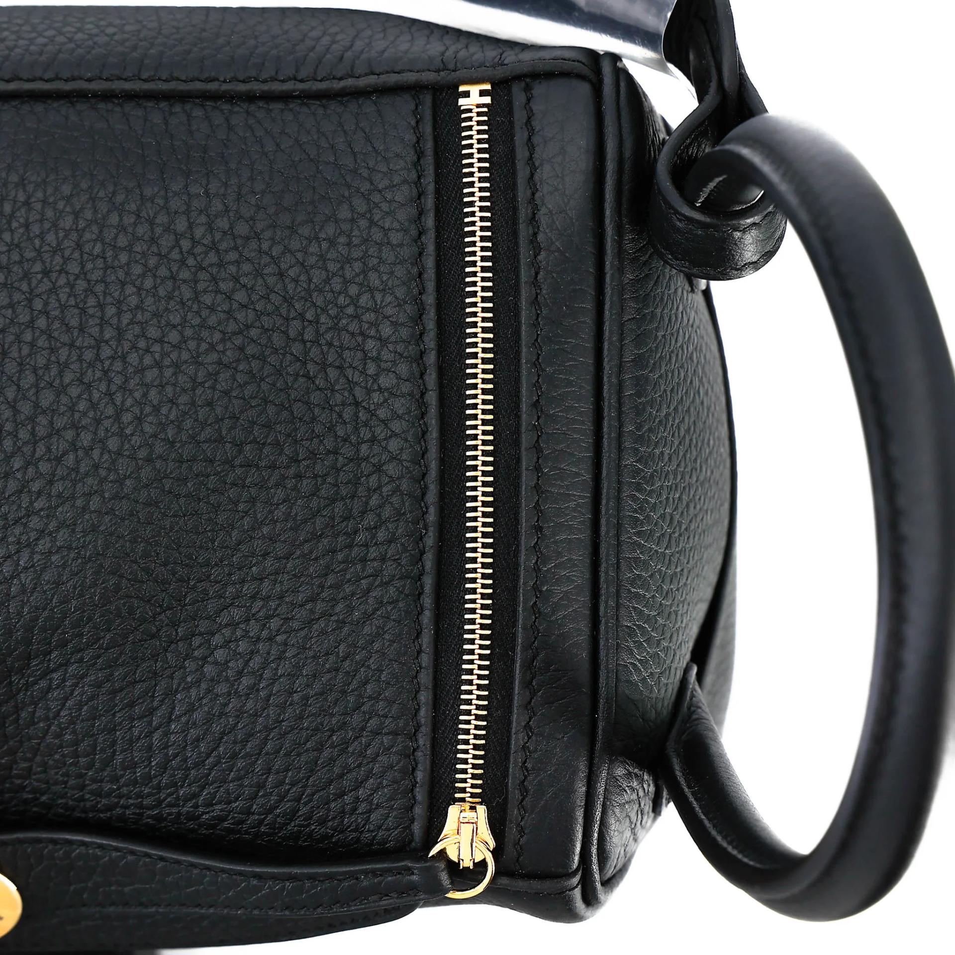 Brand New ( Rank N ) HERMÈS Lindy 26 Noir (89) Clemence Gold hardware G (2026) - 8