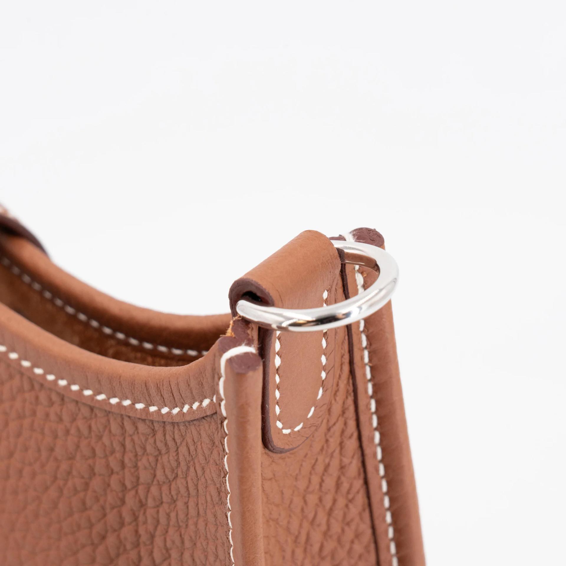 Unused ( Rank NS ) HERMÈS Mini Evelyne 16 Amazone 112cm Gold (37) Clemence Palladium hardware W (2024) - 3
