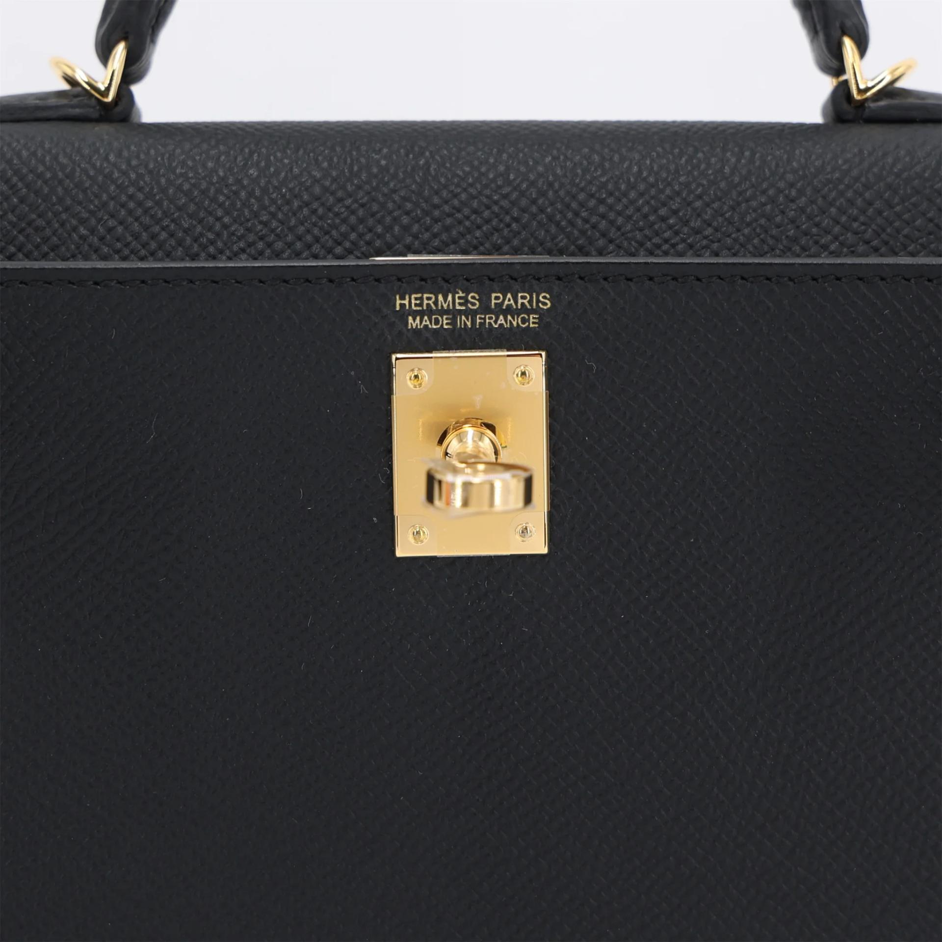 全新 HERMÈS 爱马仕 Mini Kelly 二代 89 黑色 Noir (Black) Epsom牛皮 金扣 G刻 2026年 - 10