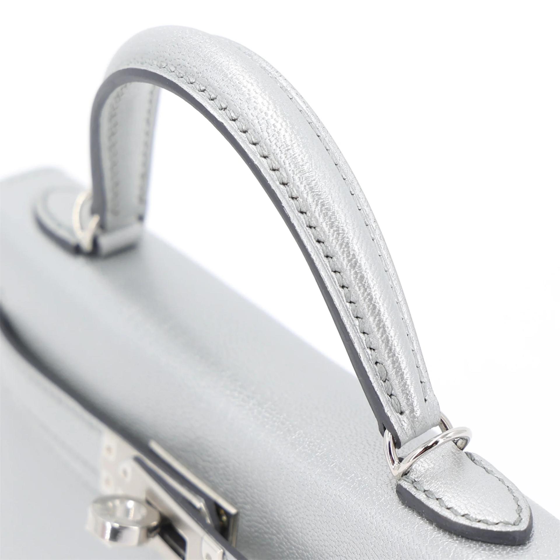 Brand New ( Rank N ) HERMÈS Mini Kelly II Argent (05) Chamkila Palladium hardware K (2025) - 3
