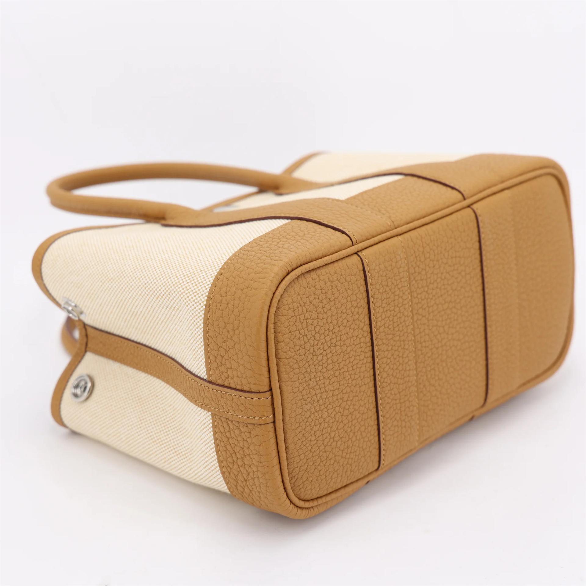 Brand New ( Rank N ) HERMÈS Neo Garden Party 23 Sesame (2S) Toile H canvas Negonda Palladium hardware G (2026) - 4
