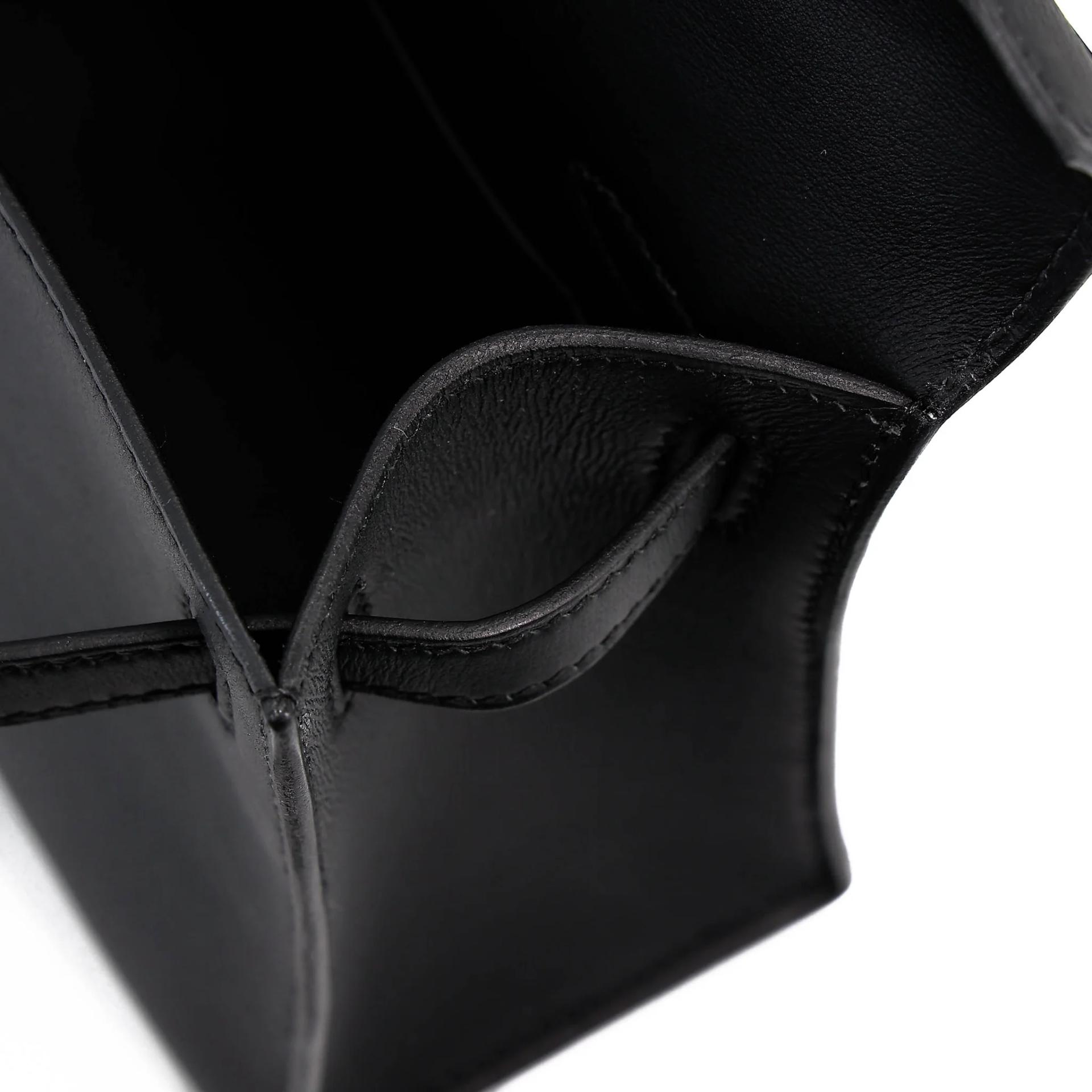 Brand New ( Rank N ) HERMÈS Kelly Pochette Noir (89) Swift Palladium hardware G (2026) - 16