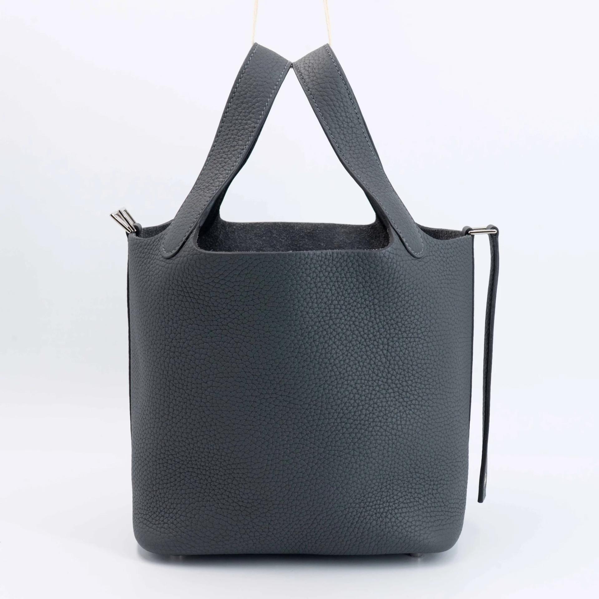 Unused ( Rank NS ) HERMÈS Picotin Lock PM Gris misty (H0) Clemence Palladium hardware W (2024) - 4