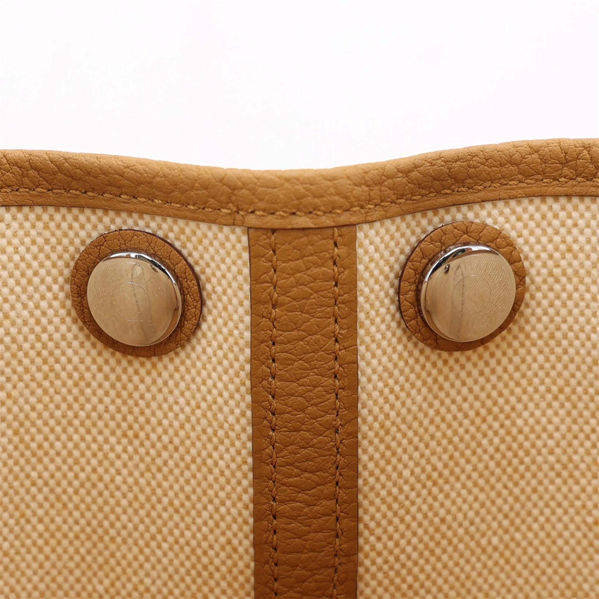 Brand New ( Rank N ) HERMÈS Neo Garden Party 23 Sesame (2S) Toile H canvas Negonda Palladium hardware G (2026) - 13