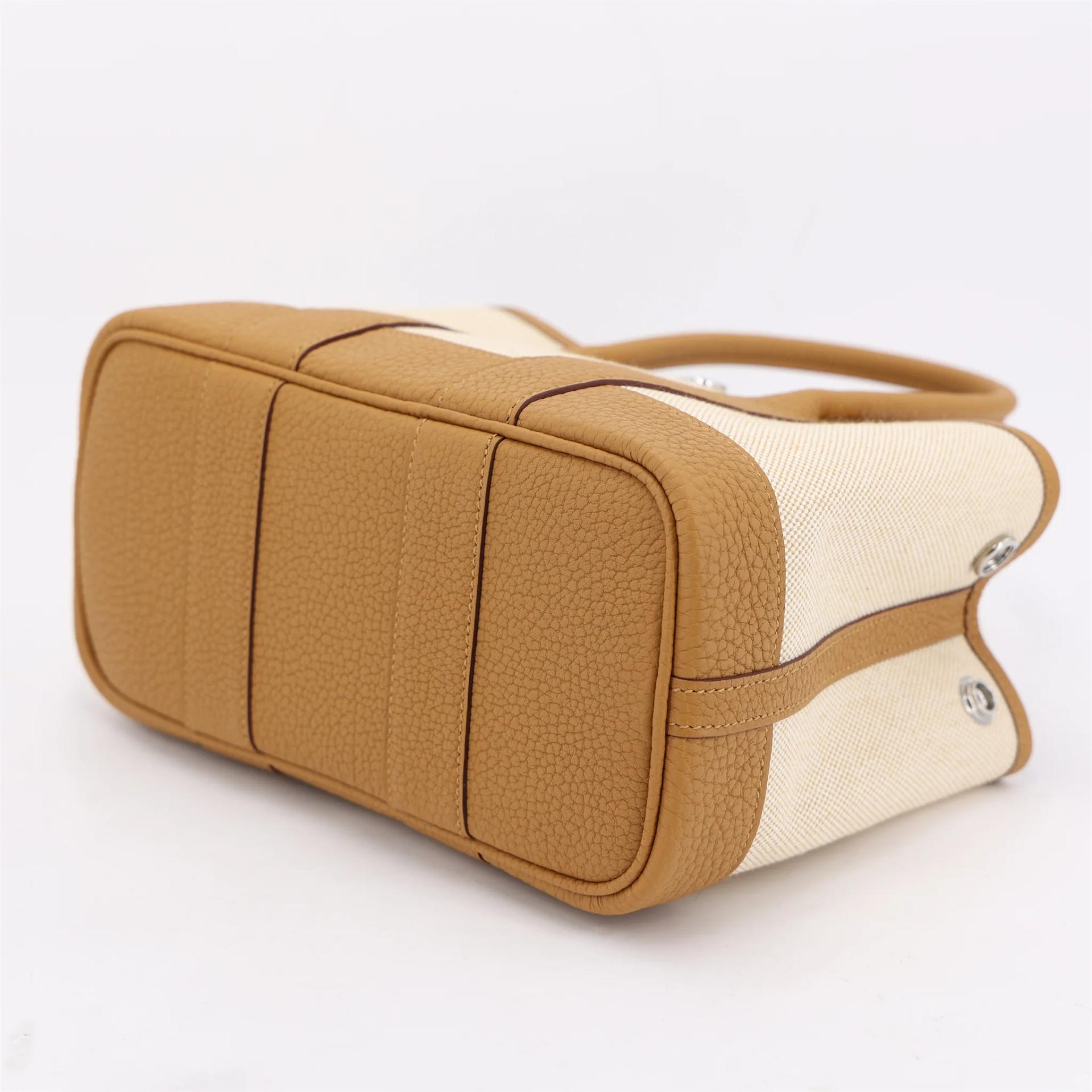 Brand New ( Rank N ) HERMÈS Neo Garden Party 23 Sesame (2S) Toile H canvas Negonda Palladium hardware G (2026) - 7