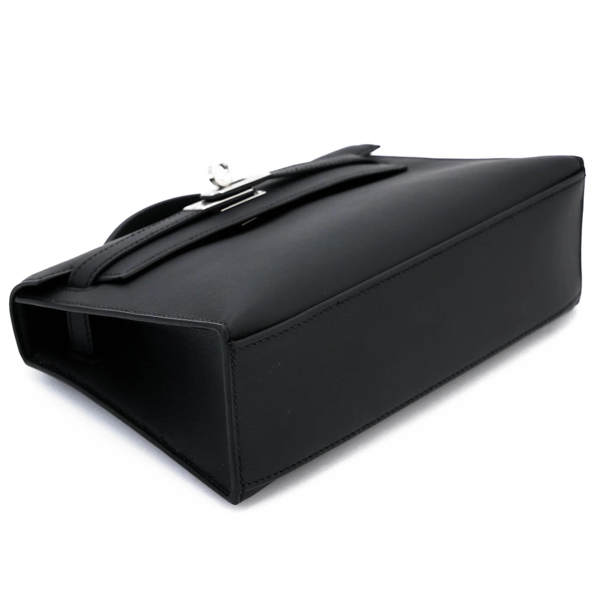 Brand New ( Rank N ) HERMÈS Kelly Pochette Noir (89) Swift Palladium hardware G (2026) - 5