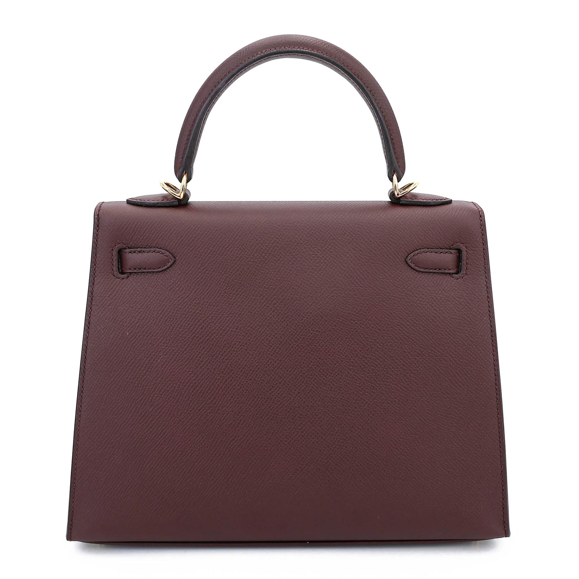 Excellent ( Rank SA ) HERMÈS Kelly 25 Sellier Rouge H (55) Epsom Gold hardware A (2017) - 2