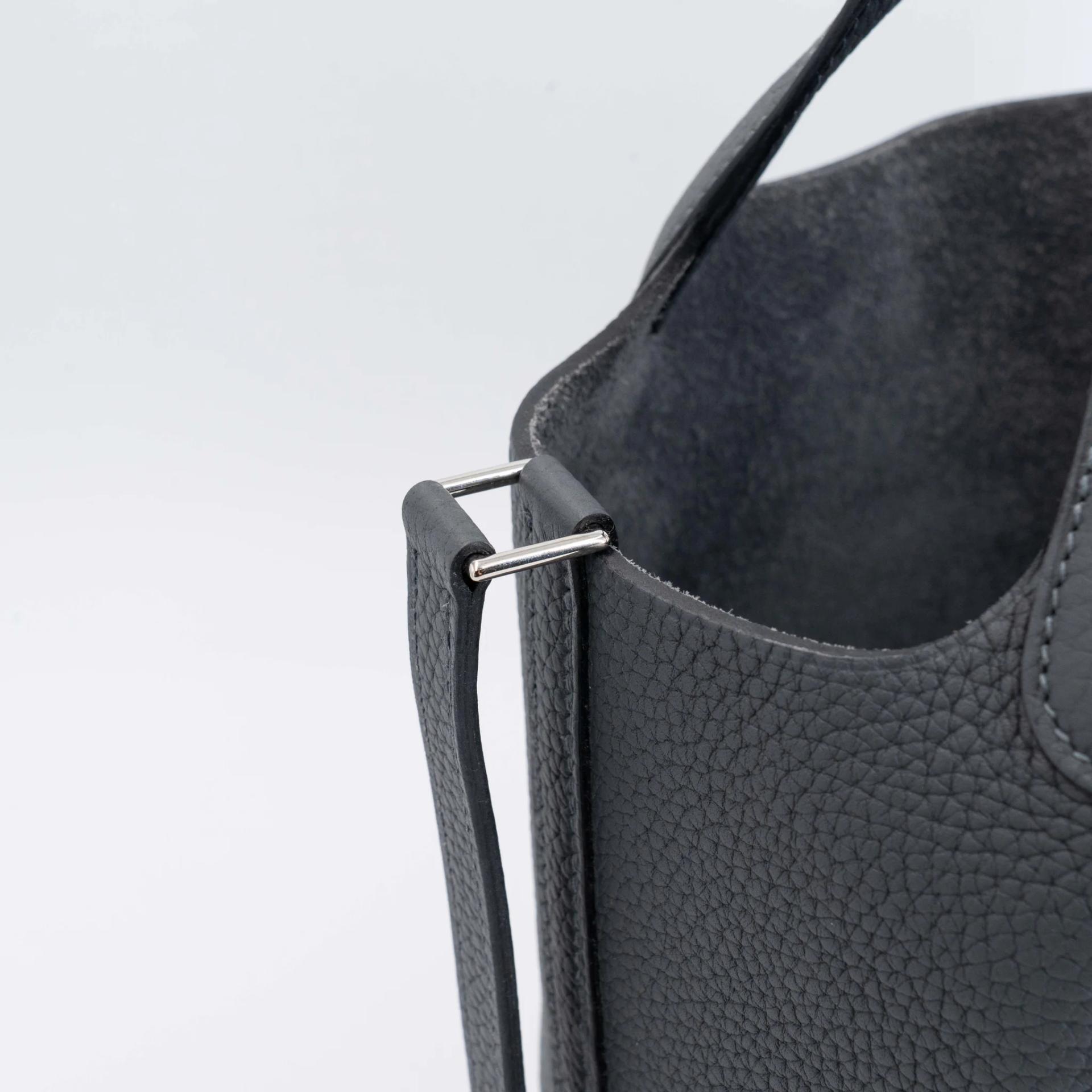 Unused ( Rank NS ) HERMÈS Picotin Lock PM Gris misty (H0) Clemence Palladium hardware W (2024) - 6