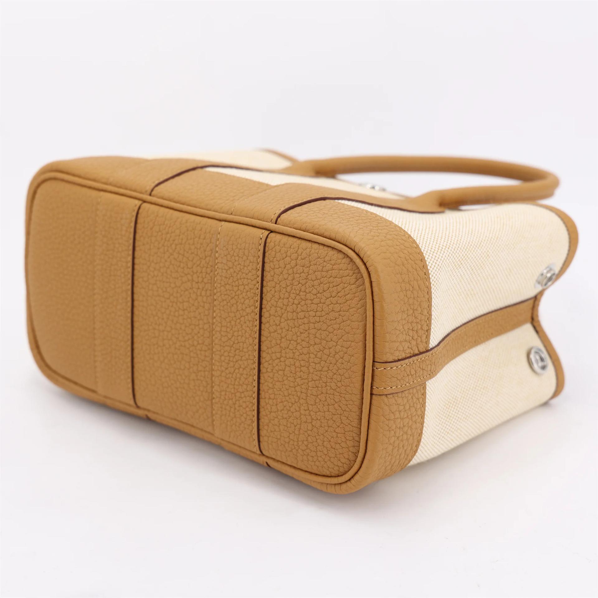 Brand New ( Rank N ) HERMÈS Neo Garden Party 23 Sesame (2S) Toile H canvas Negonda Palladium hardware G (2026) - 5