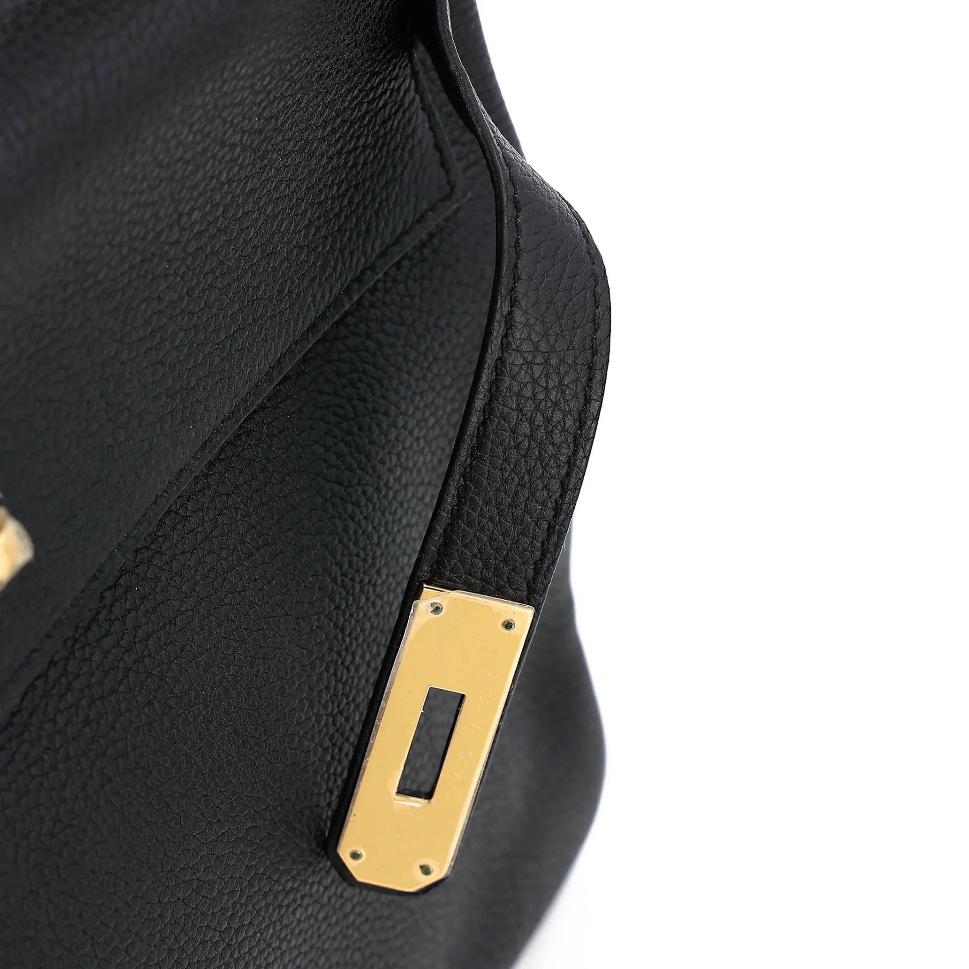 Unused ( Rank NS ) HERMÈS Kelly 32 Noir (89) Togo Gold hardware A (2017) - 12