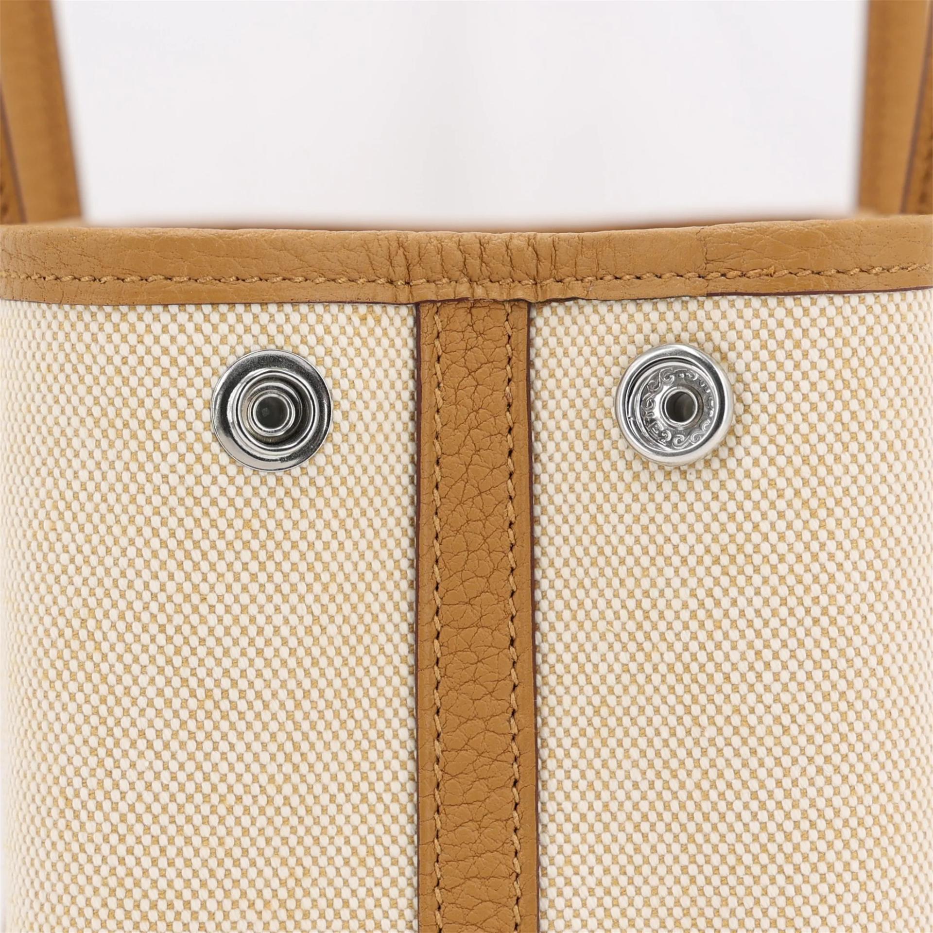 Brand New ( Rank N ) HERMÈS Neo Garden Party 23 Sesame (2S) Toile H canvas Negonda Palladium hardware G (2026) - 11