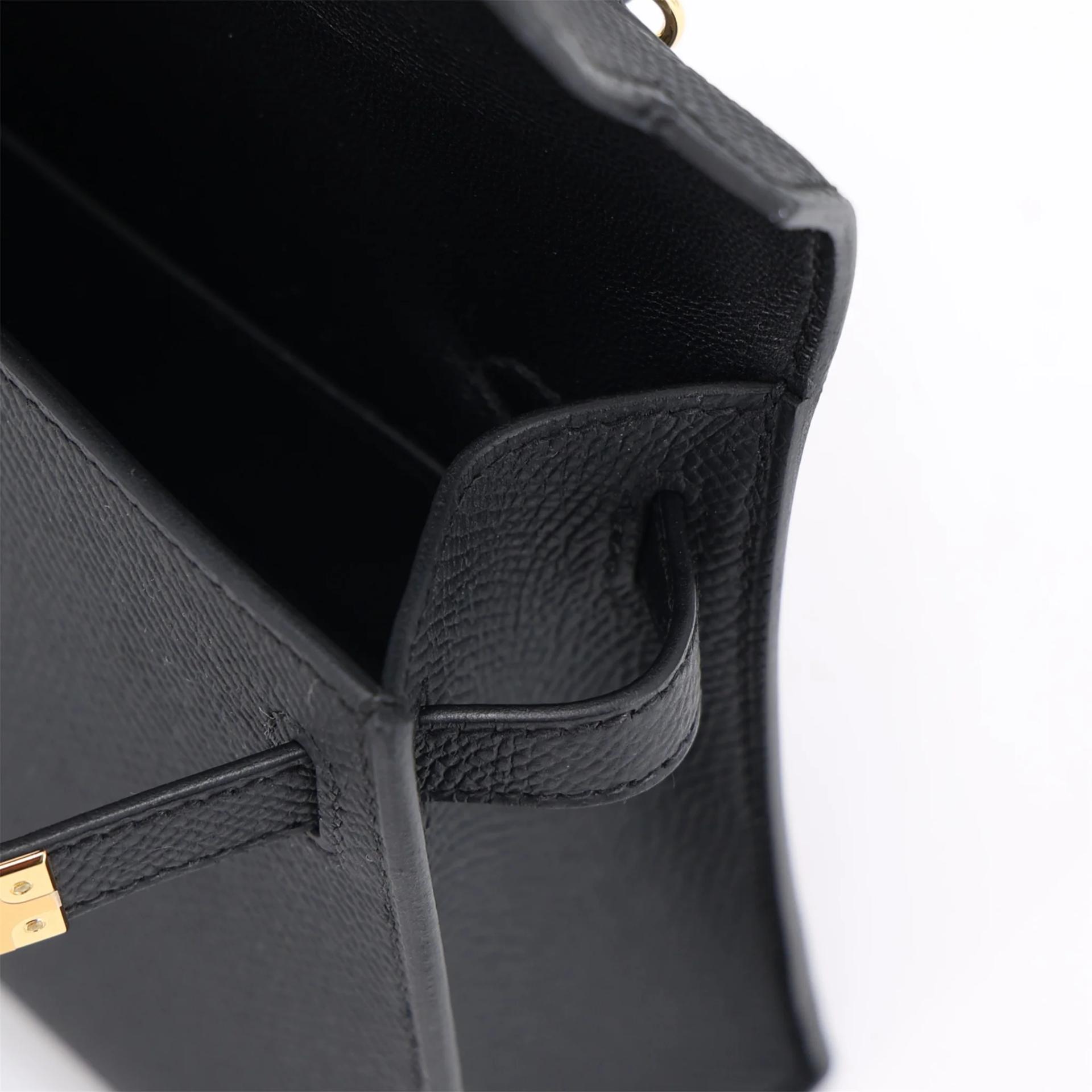 全新 HERMÈS 爱马仕 Mini Kelly 二代 89 黑色 Noir (Black) Epsom牛皮 金扣 G刻 2026年 - 13