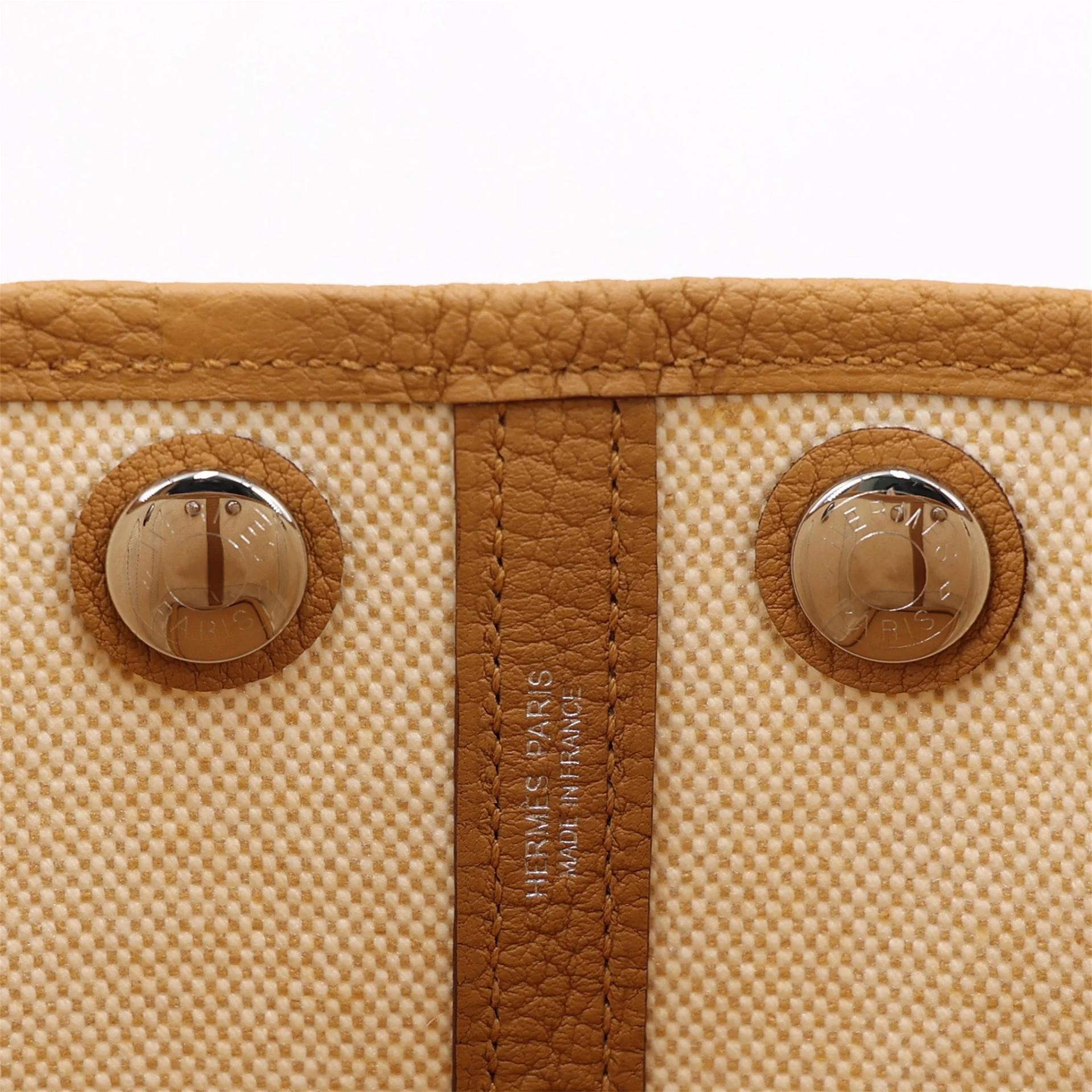 Brand New ( Rank N ) HERMÈS Neo Garden Party 23 Sesame (2S) Toile H canvas Negonda Palladium hardware G (2026) - 12