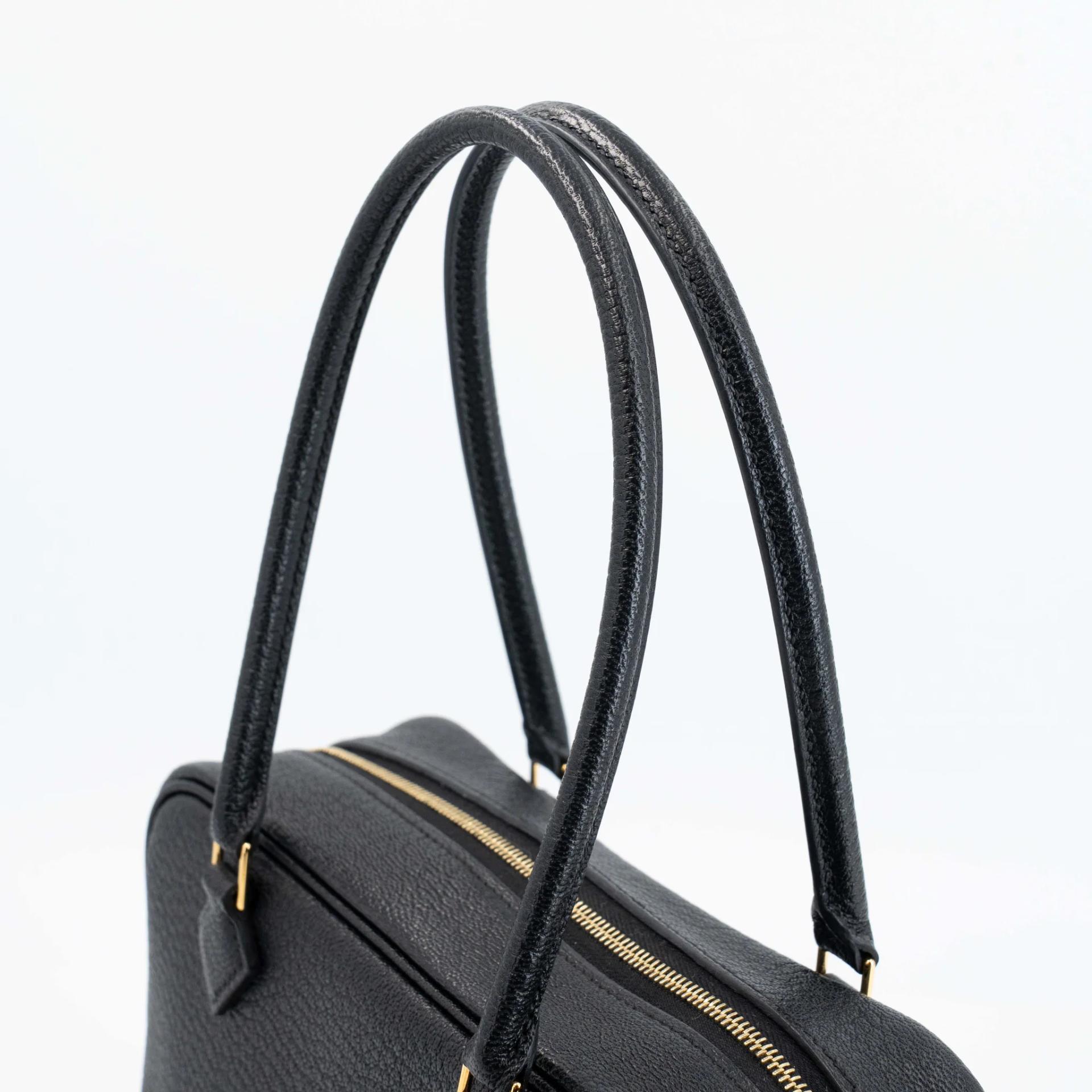 ランク SA HERMÈS エルメス プリュムミニ ブラック (89) シェーブル ゴールド金具 K刻印 (2025) - 3