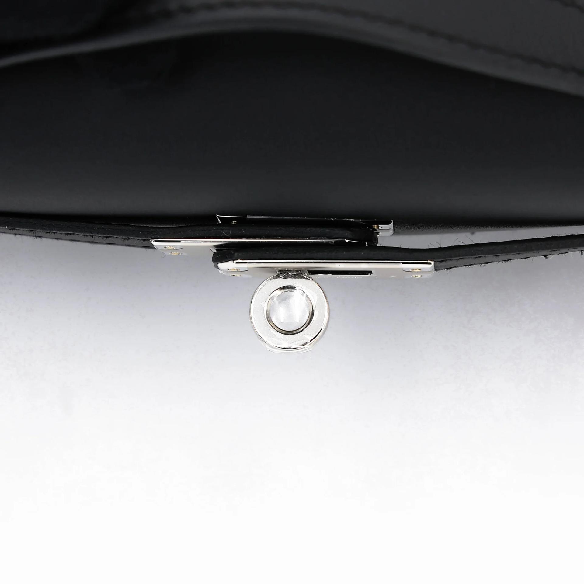 Brand New ( Rank N ) HERMÈS Kelly Pochette Noir (89) Swift Palladium hardware G (2026) - 9