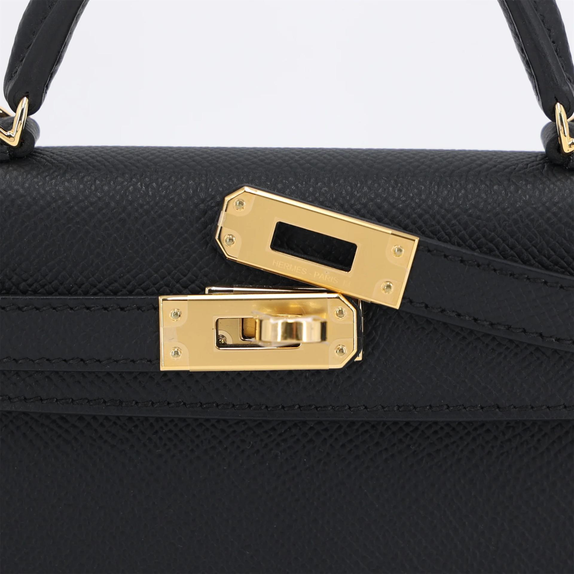 全新 HERMÈS 爱马仕 Mini Kelly 二代 89 黑色 Noir (Black) Epsom牛皮 金扣 G刻 2026年 - 8