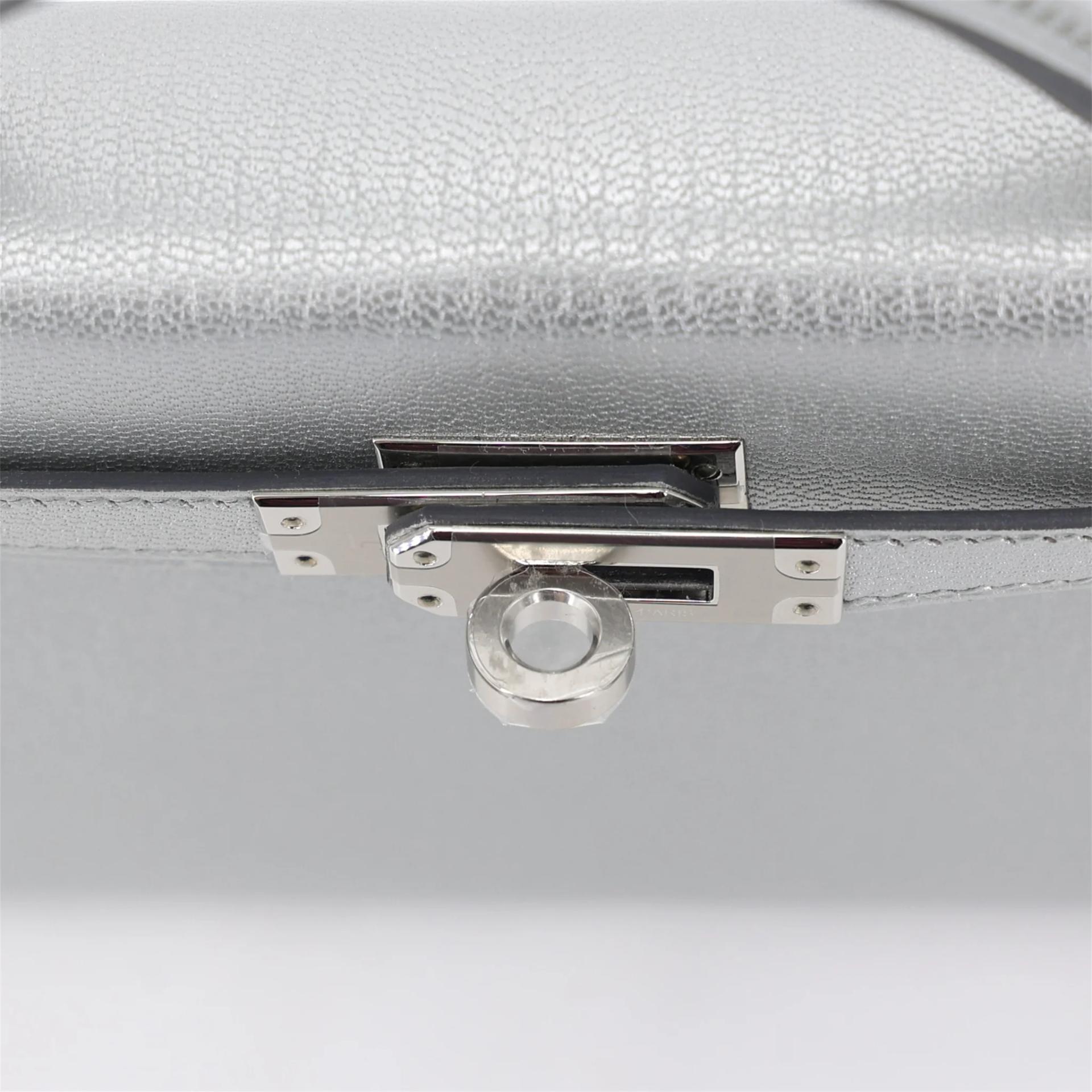 Brand New ( Rank N ) HERMÈS Mini Kelly II Argent (05) Chamkila Palladium hardware K (2025) - 9