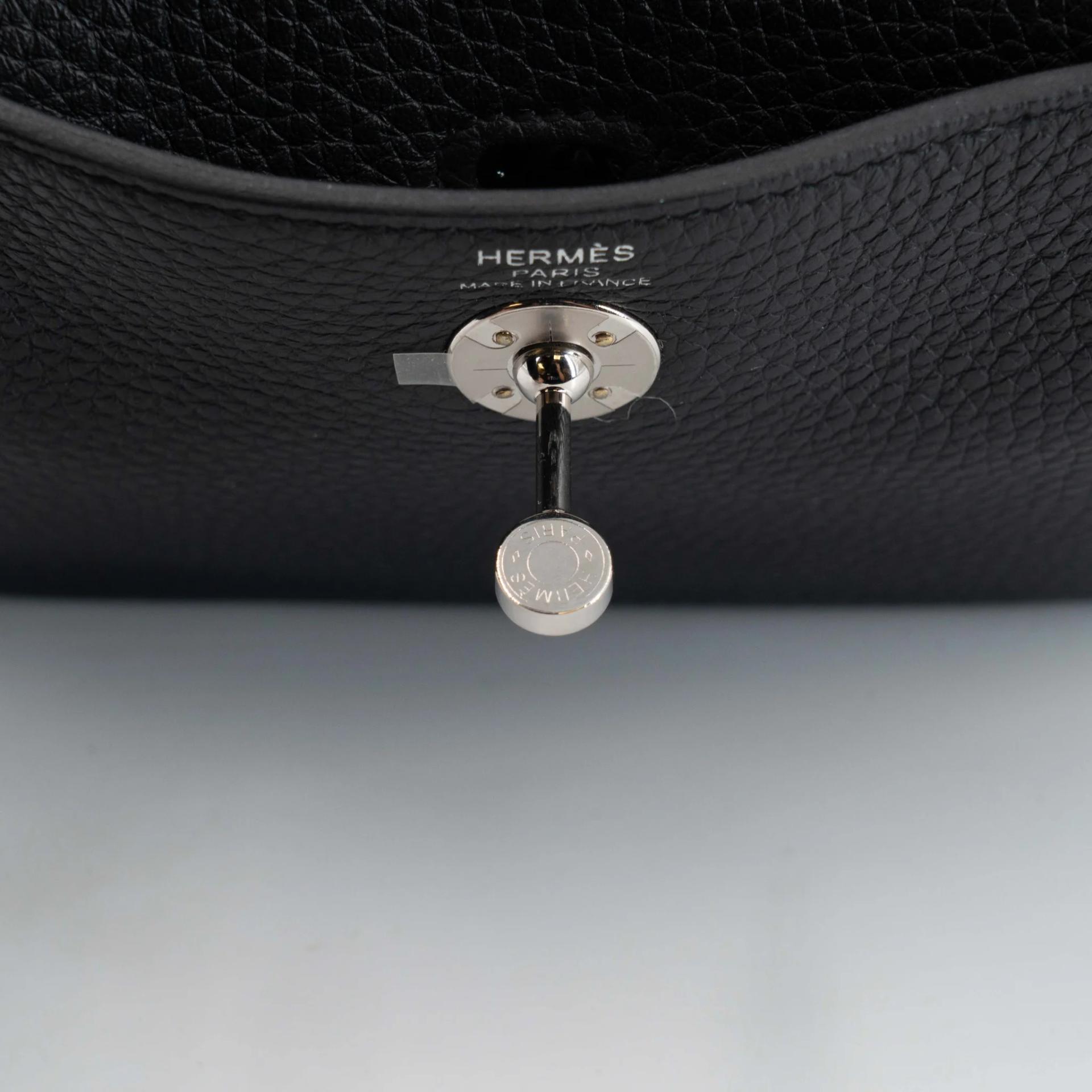 ランク SA HERMÈS エルメス ミニリンディ ブラック (89) トリヨン シルバー金具 K刻印 (2025) - 14