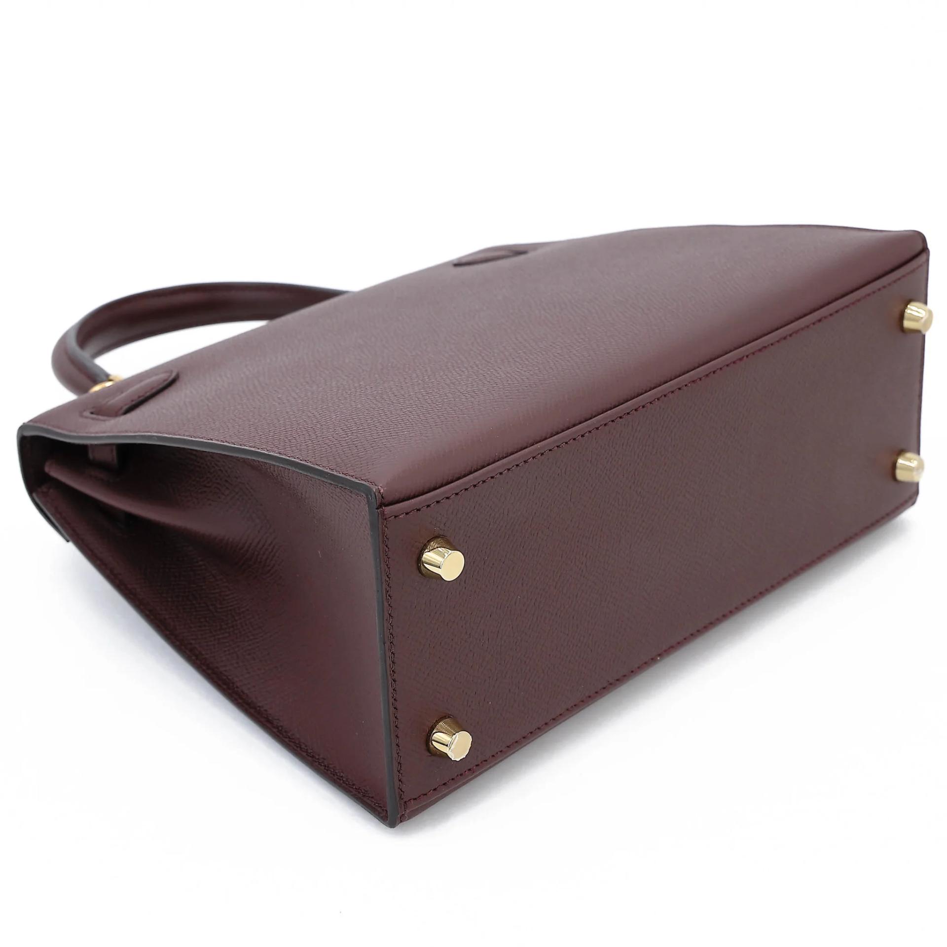 Excellent ( Rank SA ) HERMÈS Kelly 25 Sellier Rouge H (55) Epsom Gold hardware A (2017) - 7