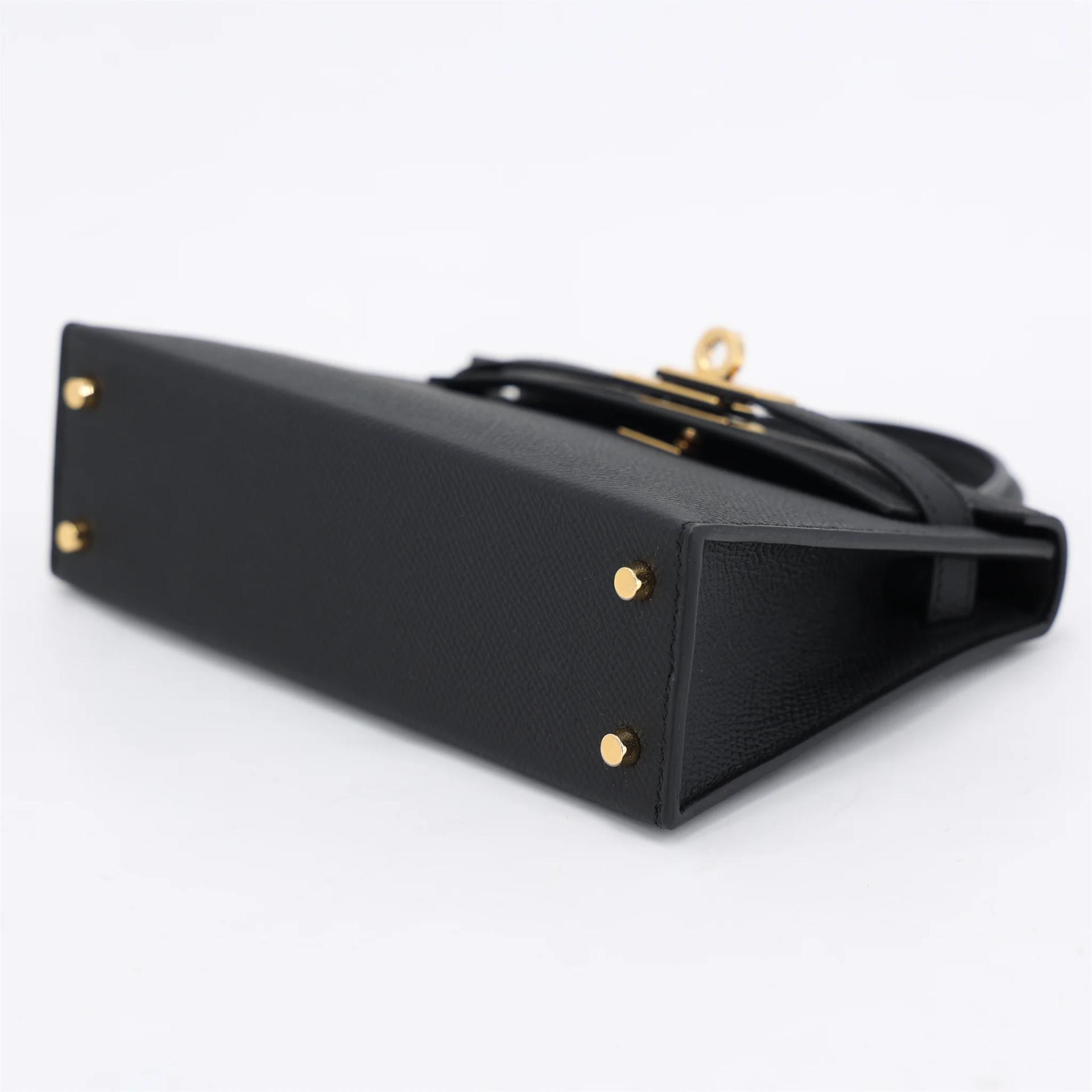 全新 HERMÈS 爱马仕 Mini Kelly 二代 89 黑色 Noir (Black) Epsom牛皮 金扣 G刻 2026年 - 5