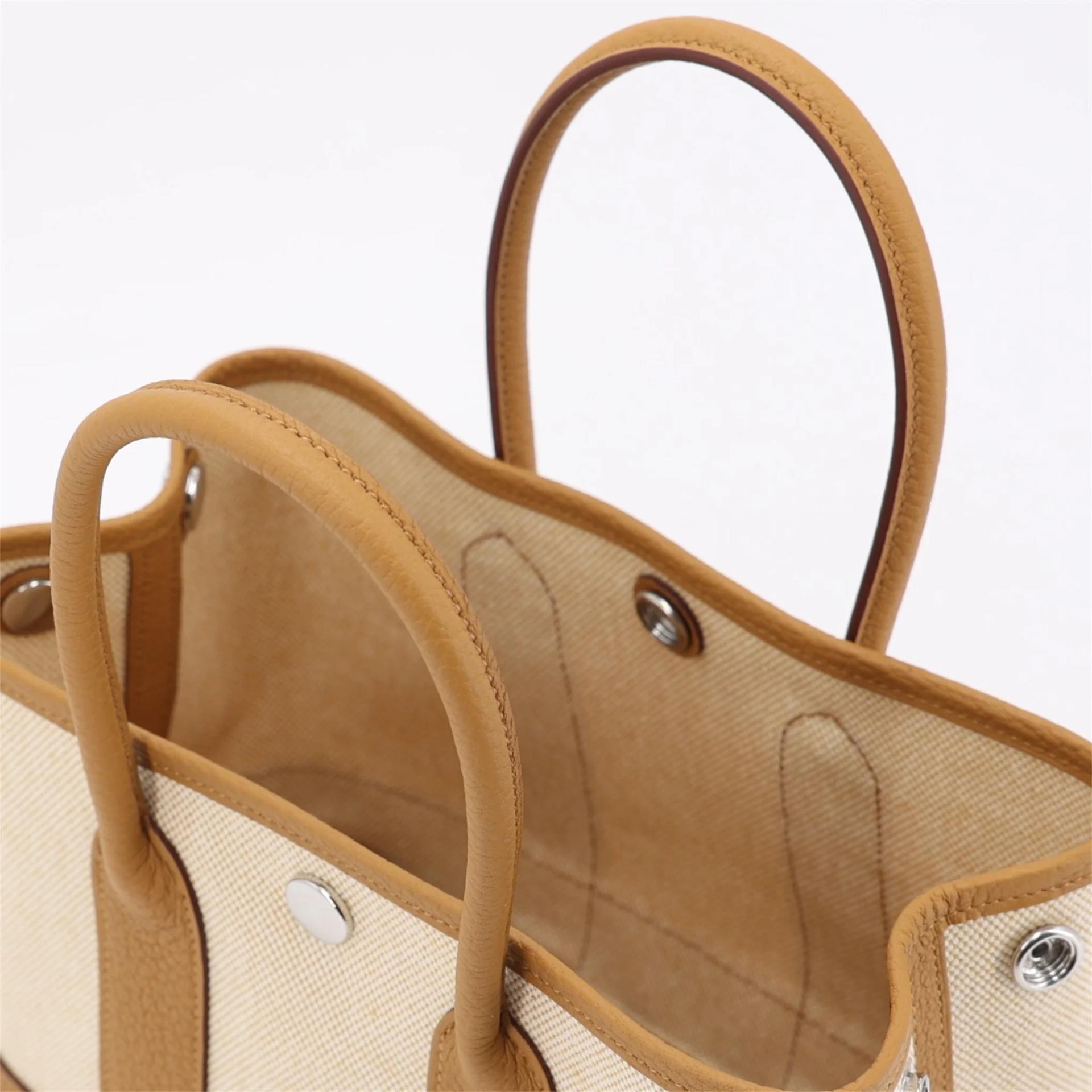 Brand New ( Rank N ) HERMÈS Neo Garden Party 23 Sesame (2S) Toile H canvas Negonda Palladium hardware G (2026) - 3