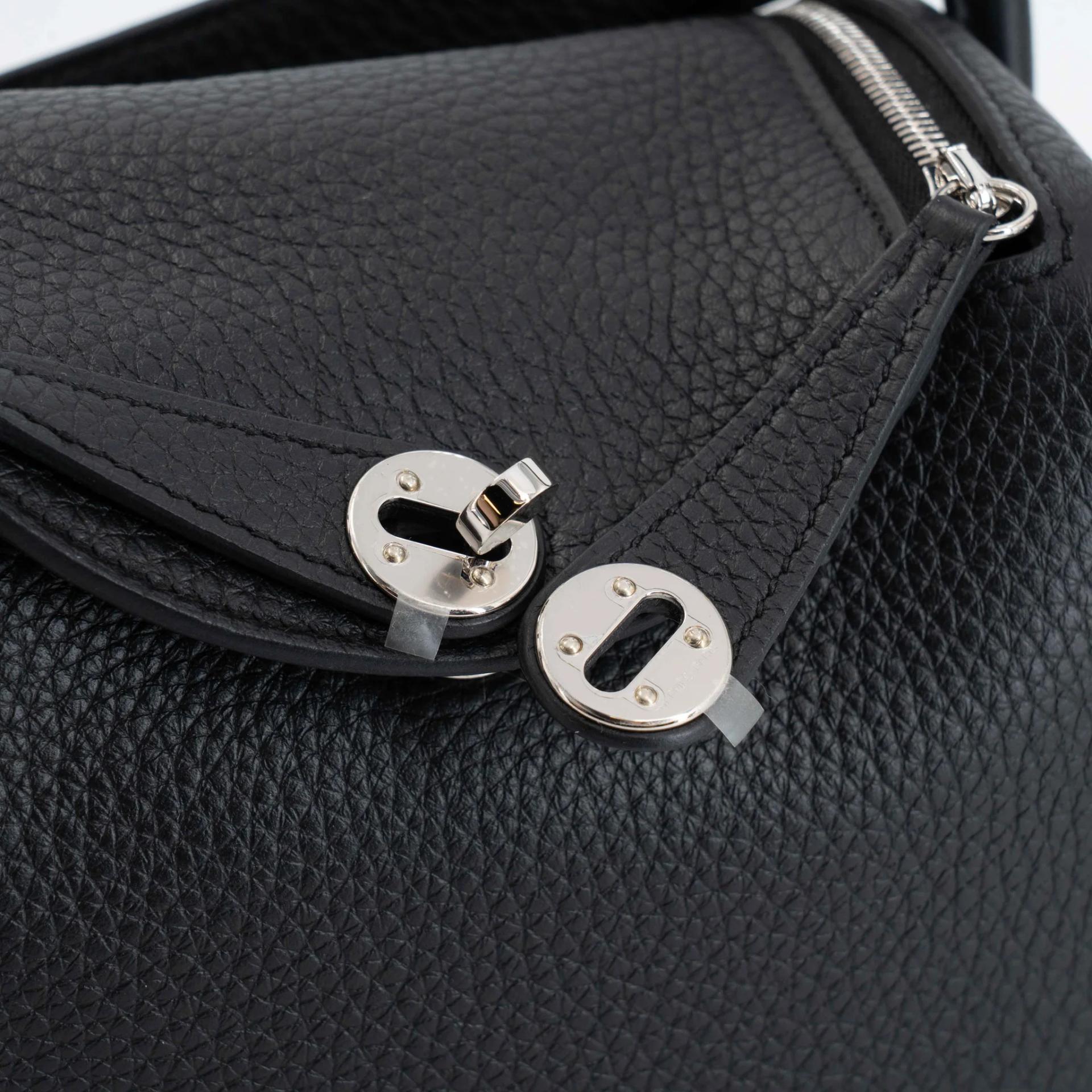 ランク SA HERMÈS エルメス ミニリンディ ブラック (89) トリヨン シルバー金具 K刻印 (2025) - 4