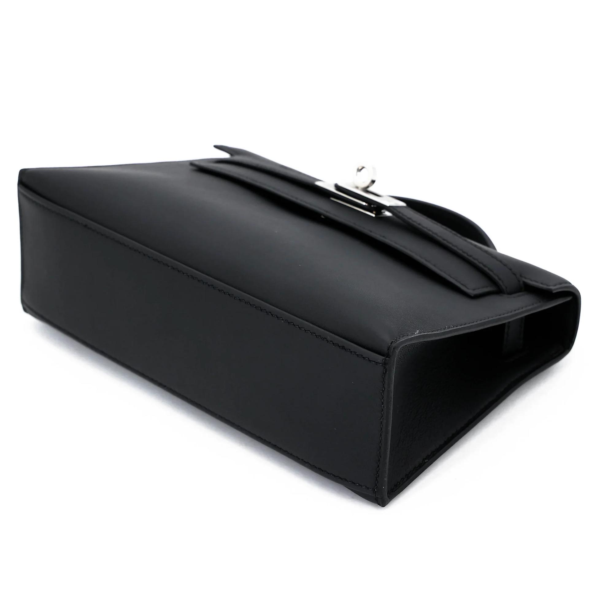 Brand New ( Rank N ) HERMÈS Kelly Pochette Noir (89) Swift Palladium hardware G (2026) - 4