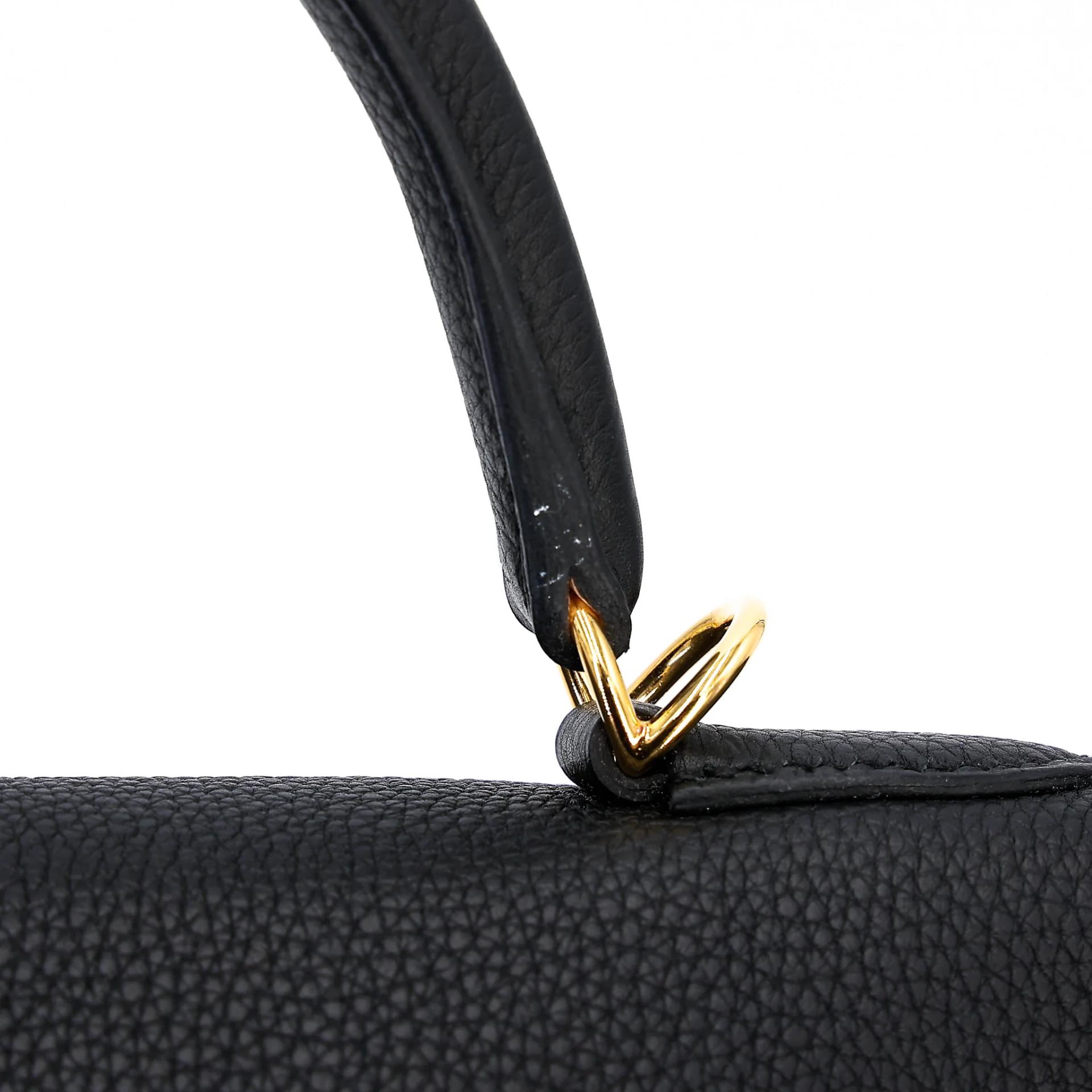 Unused ( Rank NS ) HERMÈS Kelly 32 Noir (89) Togo Gold hardware A (2017) - 4