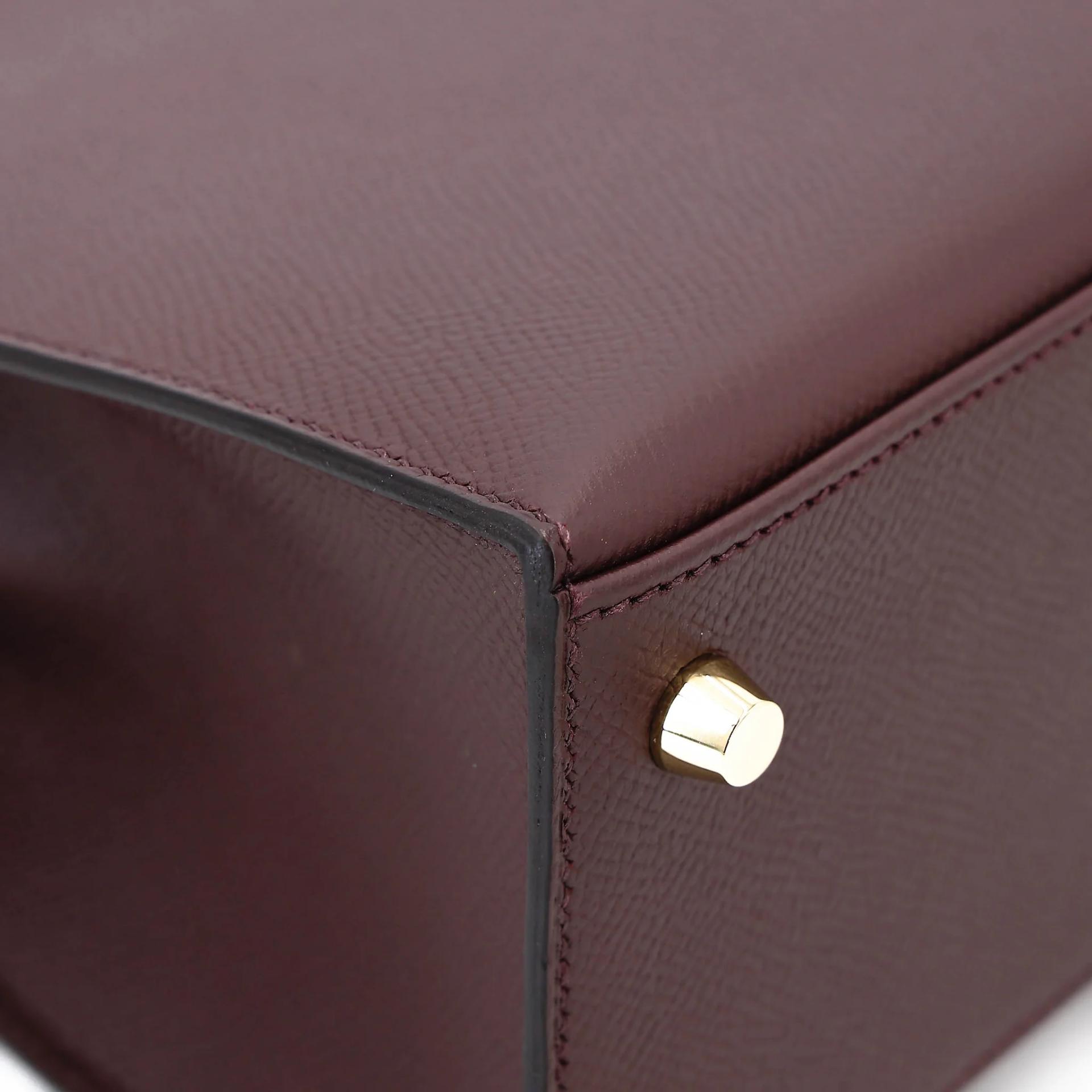 Excellent ( Rank SA ) HERMÈS Kelly 25 Sellier Rouge H (55) Epsom Gold hardware A (2017) - 11