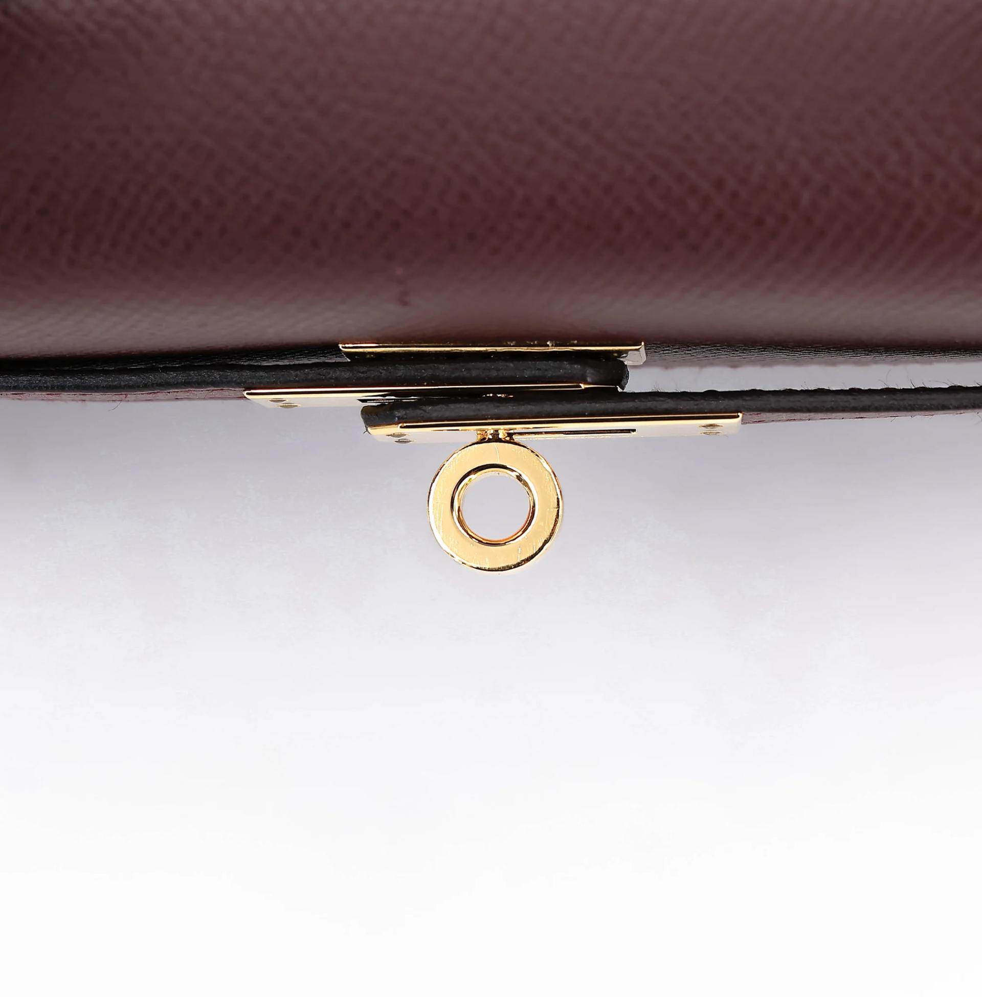 Excellent ( Rank SA ) HERMÈS Kelly 25 Sellier Rouge H (55) Epsom Gold hardware A (2017) - 18