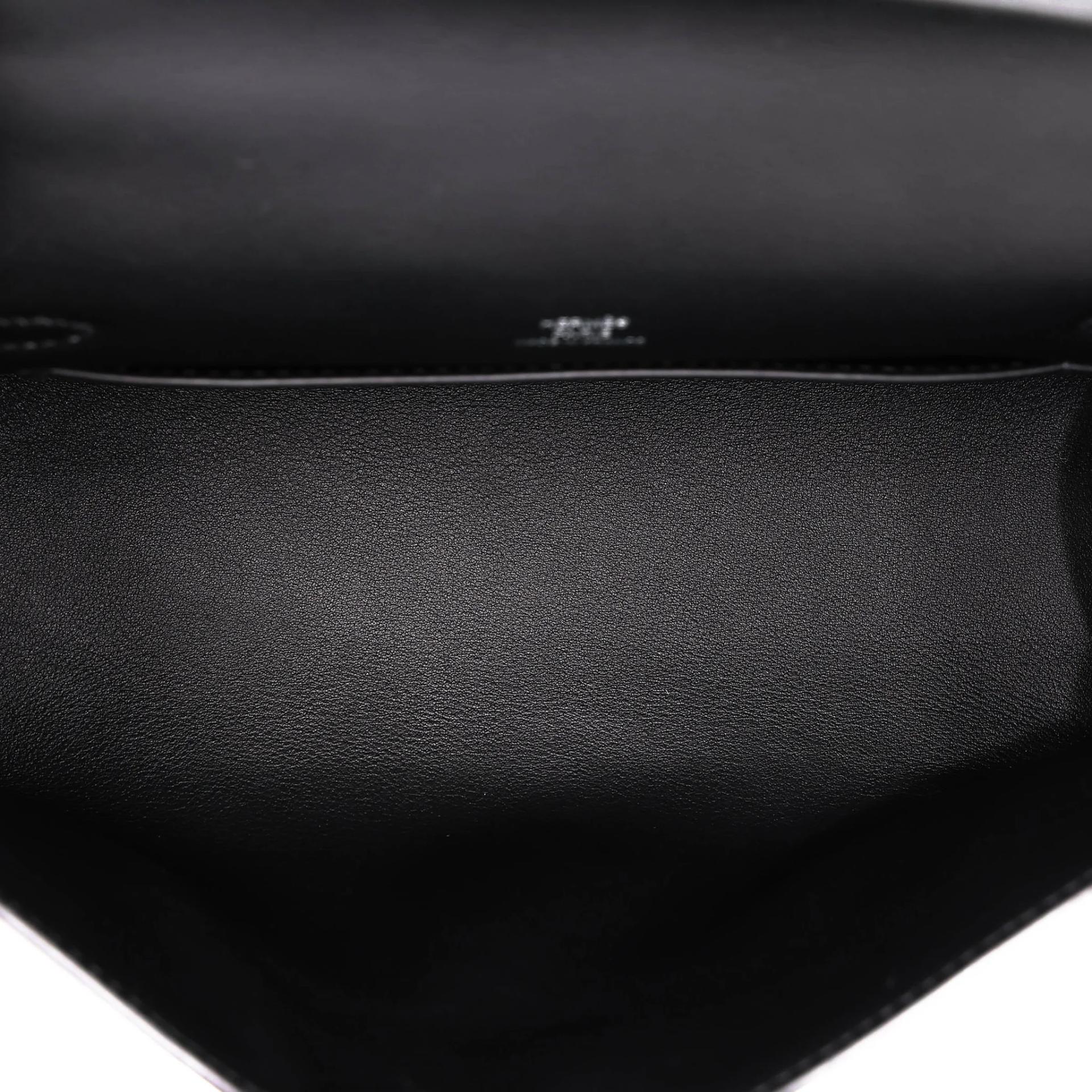 Brand New ( Rank N ) HERMÈS Kelly Pochette Noir (89) Swift Palladium hardware G (2026) - 18