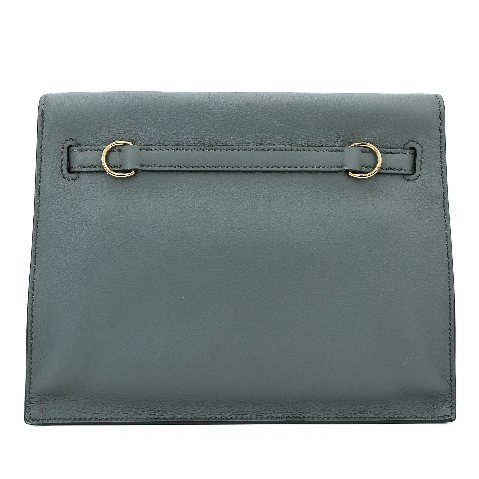 Very Good ( Rank A) HERMÈS Kelly Danse Vert Amande (63) Evercolor Gold hardware D (2019) - 2