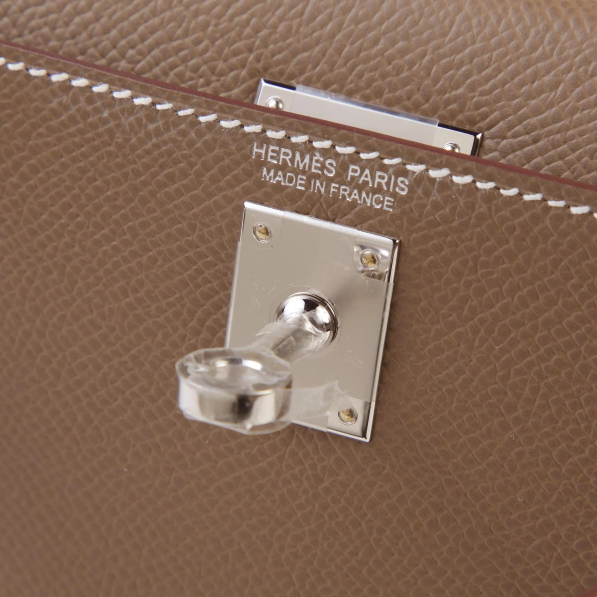 ランク N 新品 HERMÈS エルメス ミニケリー2 エトゥープ (18) エプソン シルバー金具 G刻印 (2026) - 9