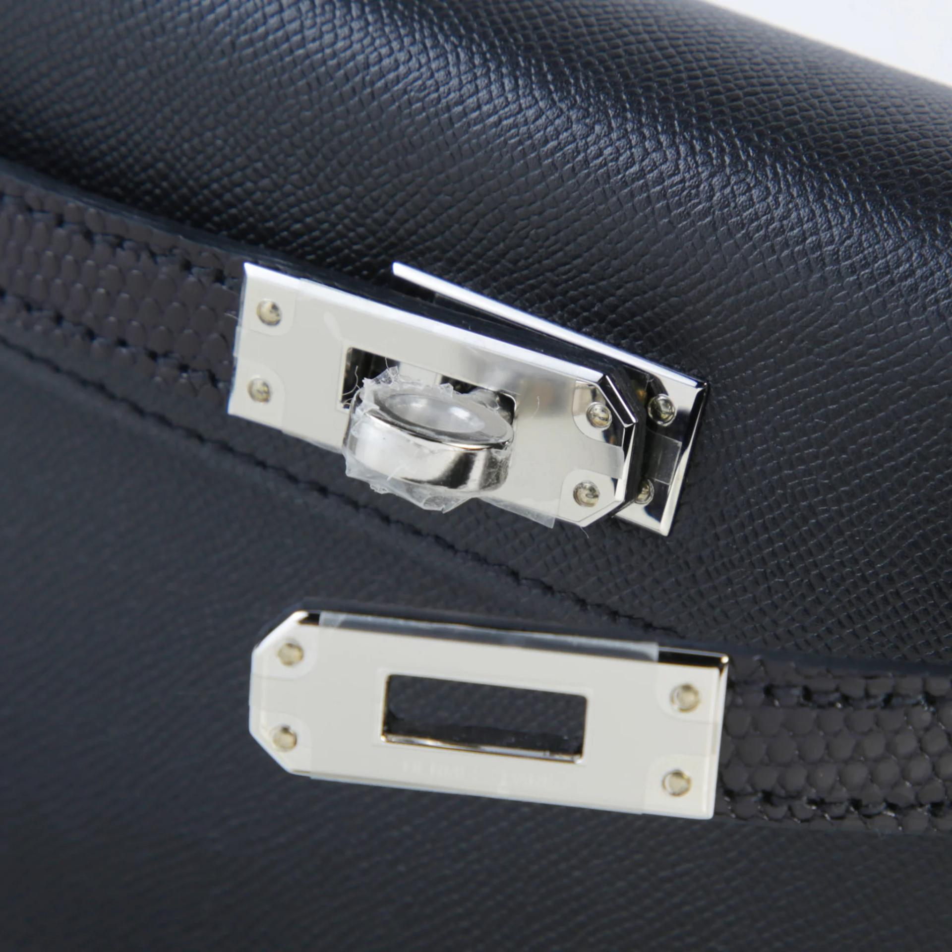 ランク NS 未使用品 HERMÈS エルメス ミニケリー2 タッチ ブラック (89) マダム リザード シルバー金具 W刻印 (2024) - 8